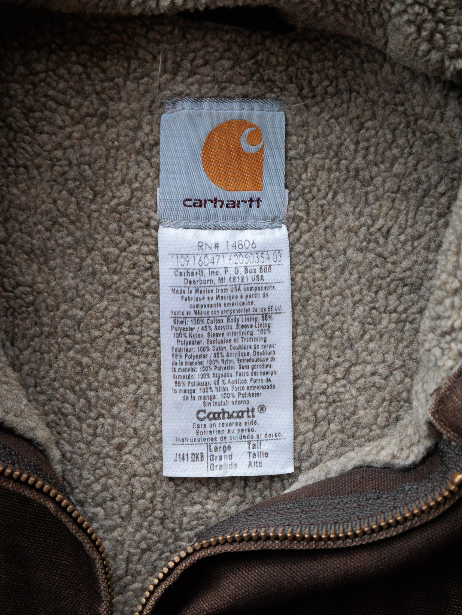 Vintage 2009 Carhartt J141 DKB 'Dark Brown' Sierra Jacket (L)