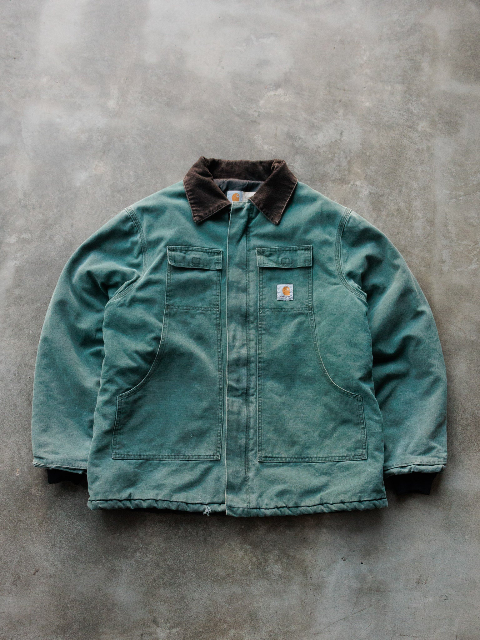 Vintage 1998 Carhartt C26 HTG 'Hunter Green' Traditional Coat (XL)