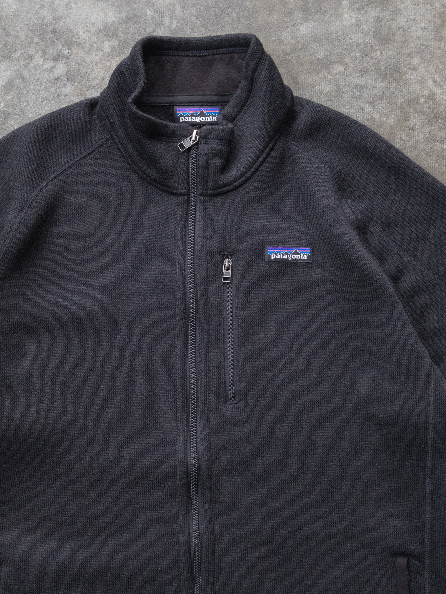 Vintage Black Patagonia Full Zip Fleece Jacket (XL)