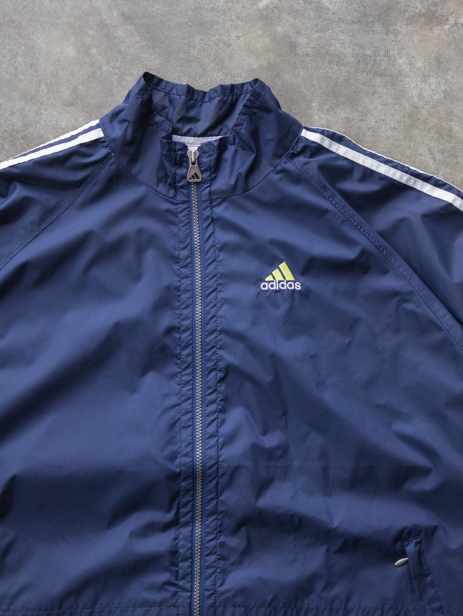 Vintage 00s Navy Adidas Windbreaker Jacket (XL)