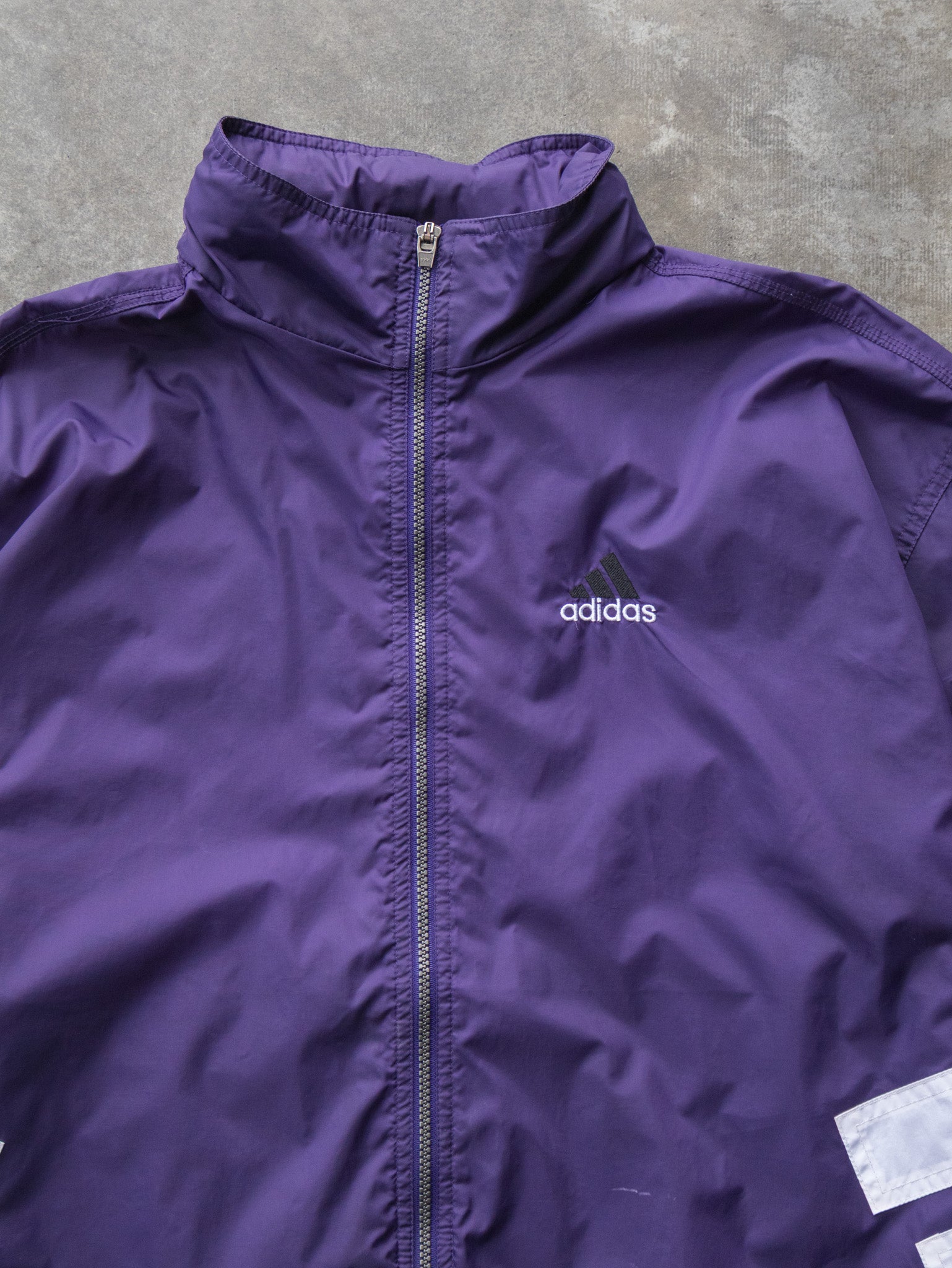 Vintage 90s Purple Adidas Windbreaker Jacket (L)