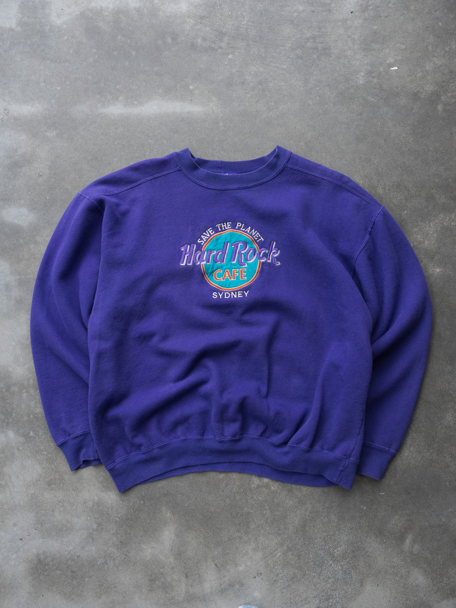 Vintage Purple Hard Rock Cafe Sydney Sweatshirt (XL)