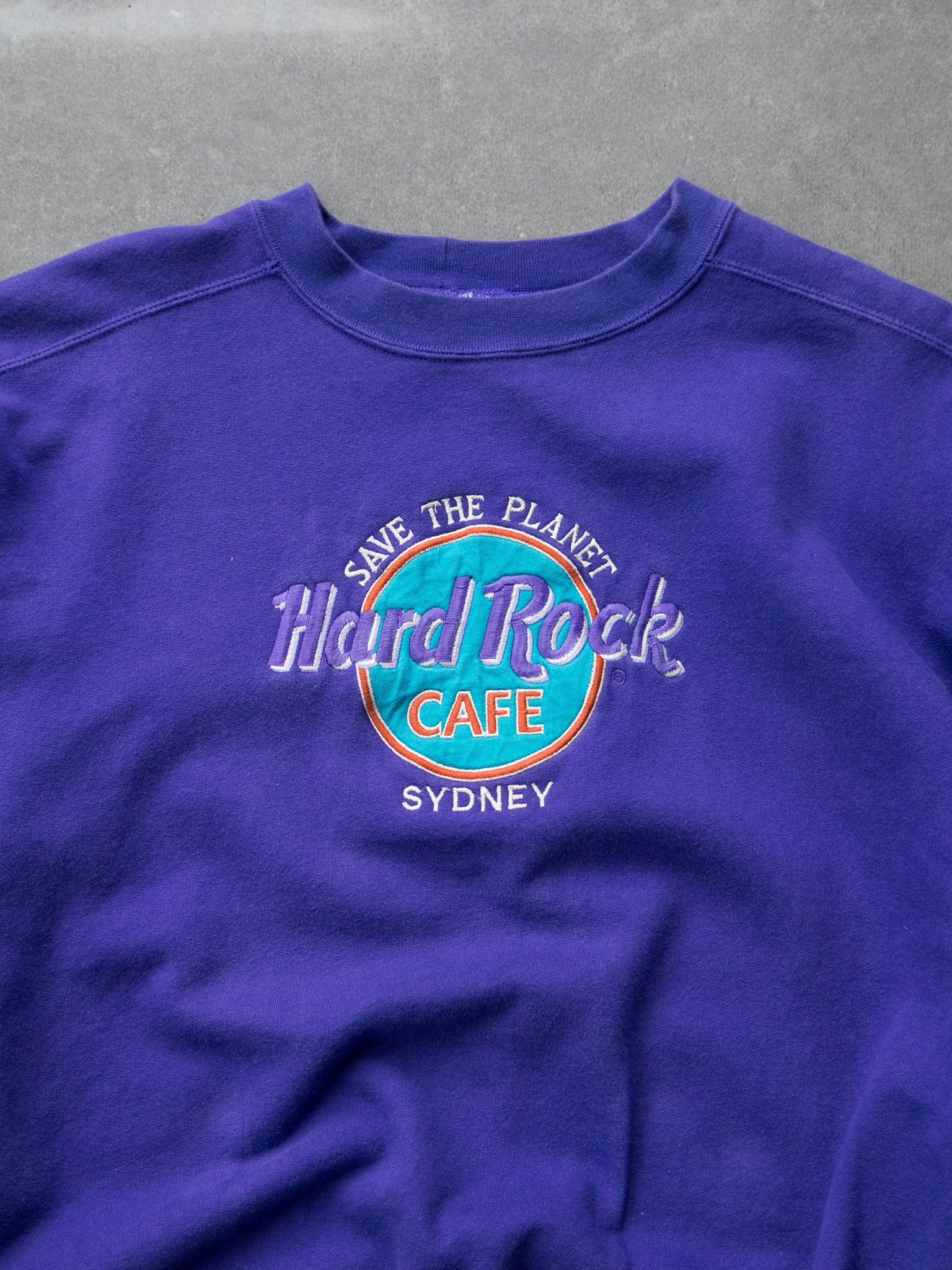 Vintage Purple Hard Rock Cafe Sydney Sweatshirt (XL)