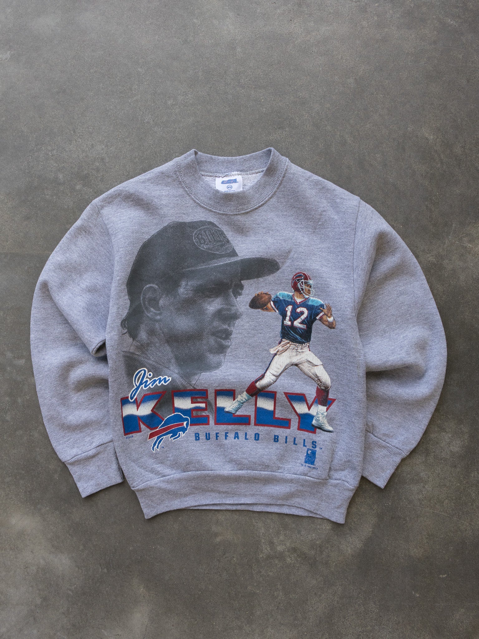 Vintage 1996 Buffalo Bills Jim Kelly NFL Sweatshirt (8–10Y)
