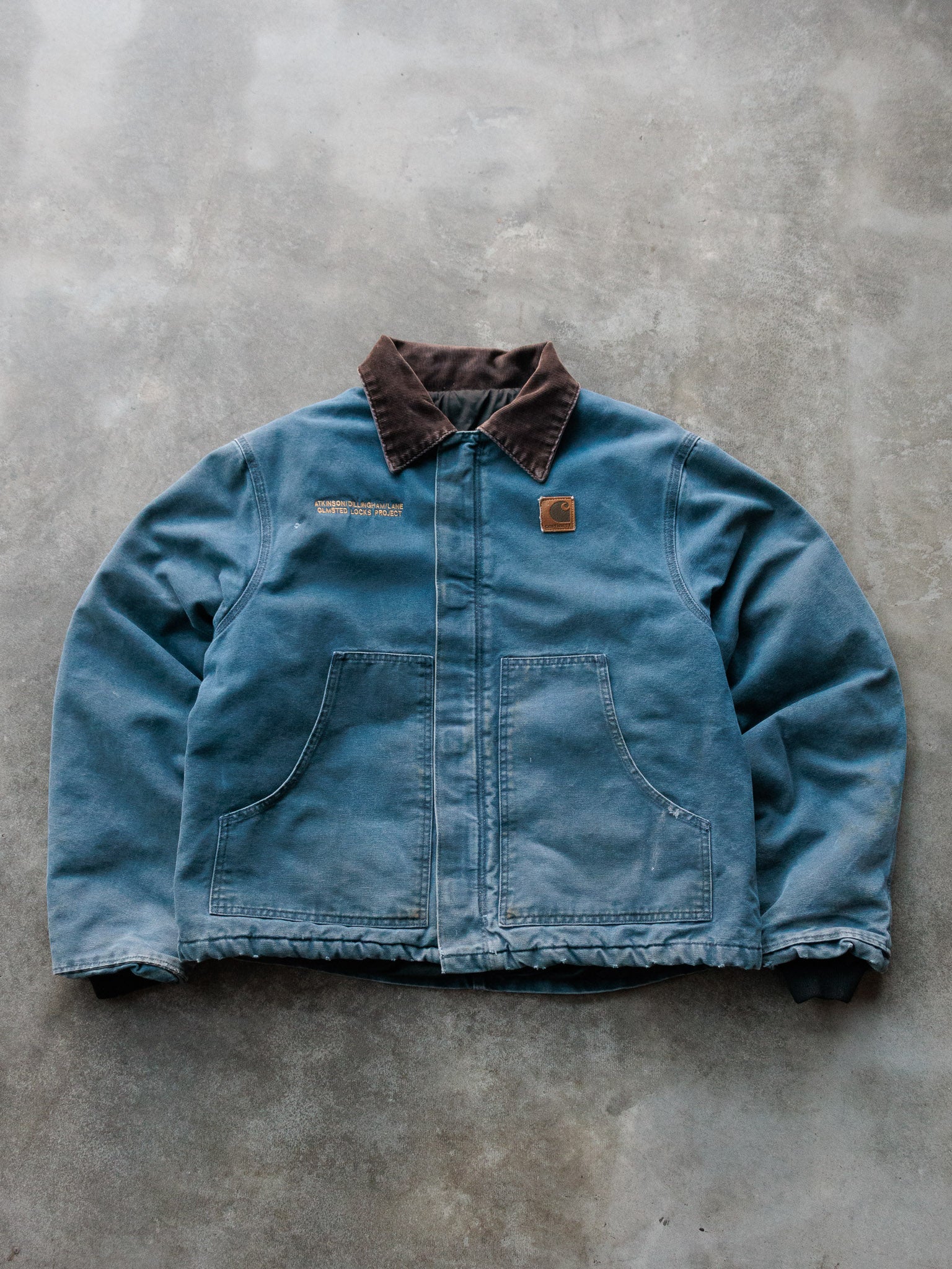 Vintage 1999 Carhartt J22 BLU 'Blue Sandstone' Traditional Jacket (XL)