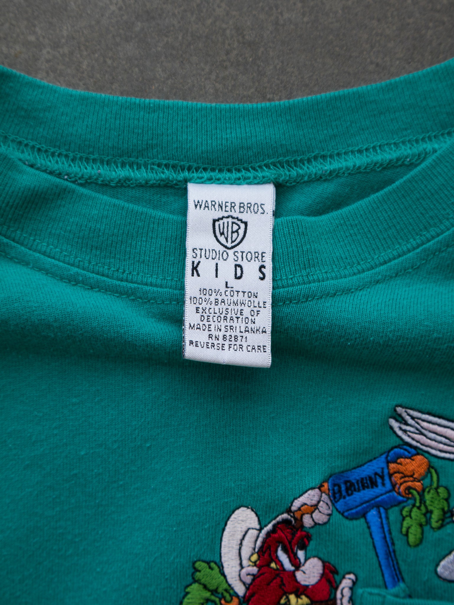 Vintage Teal Looney Tunes Long Sleeve (10–12Y)