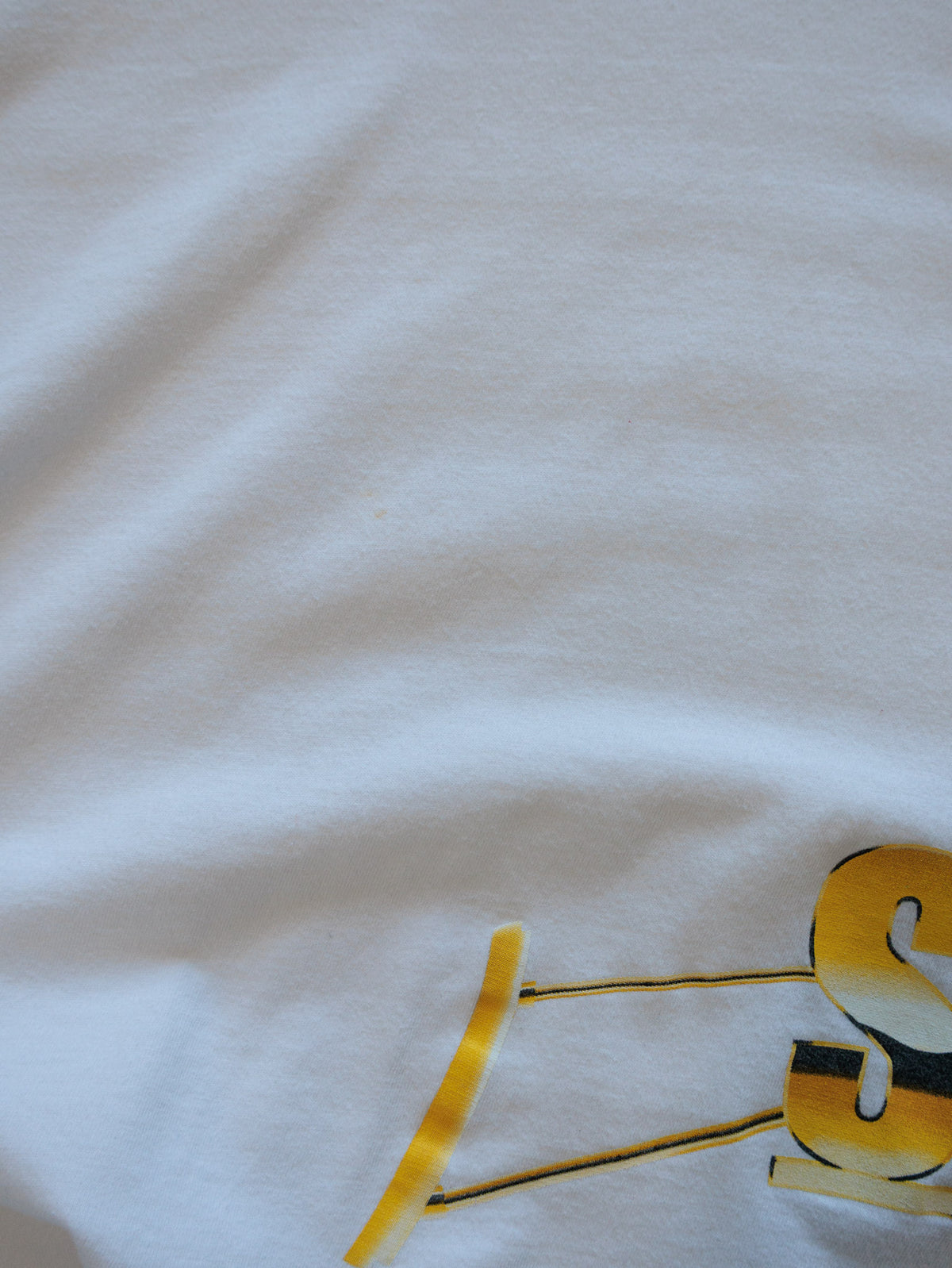 White Supreme Gold Gun Logo Tee (M)
