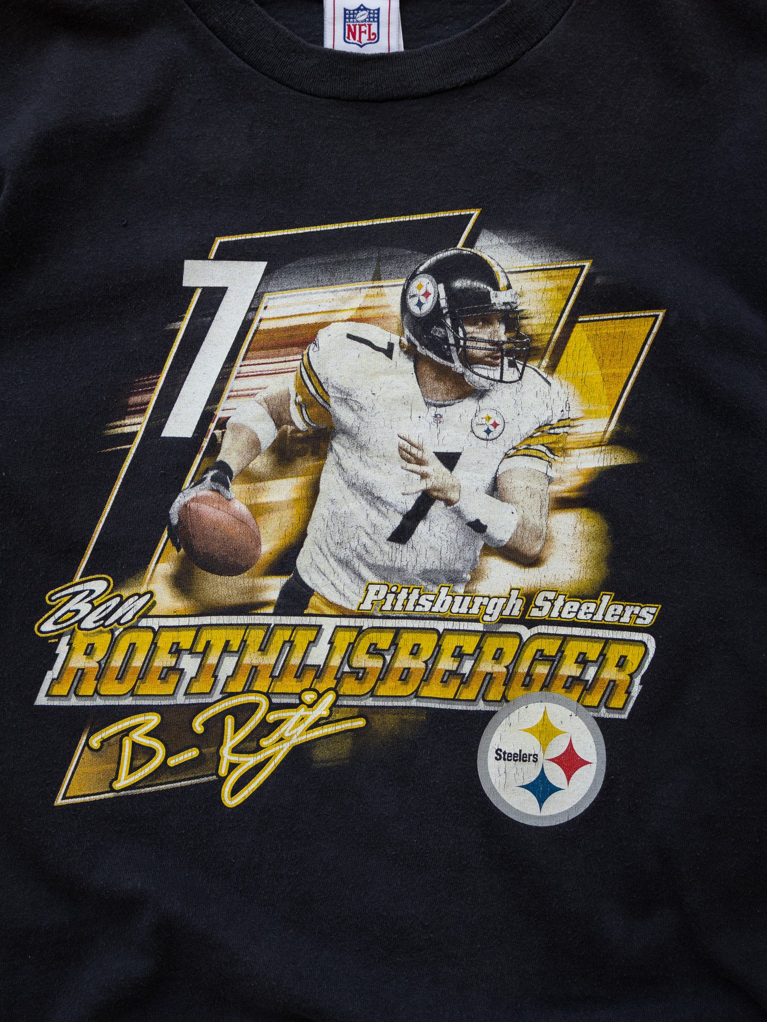 Vintage Black Pittsburgh Steelers Tee (14–16Y)