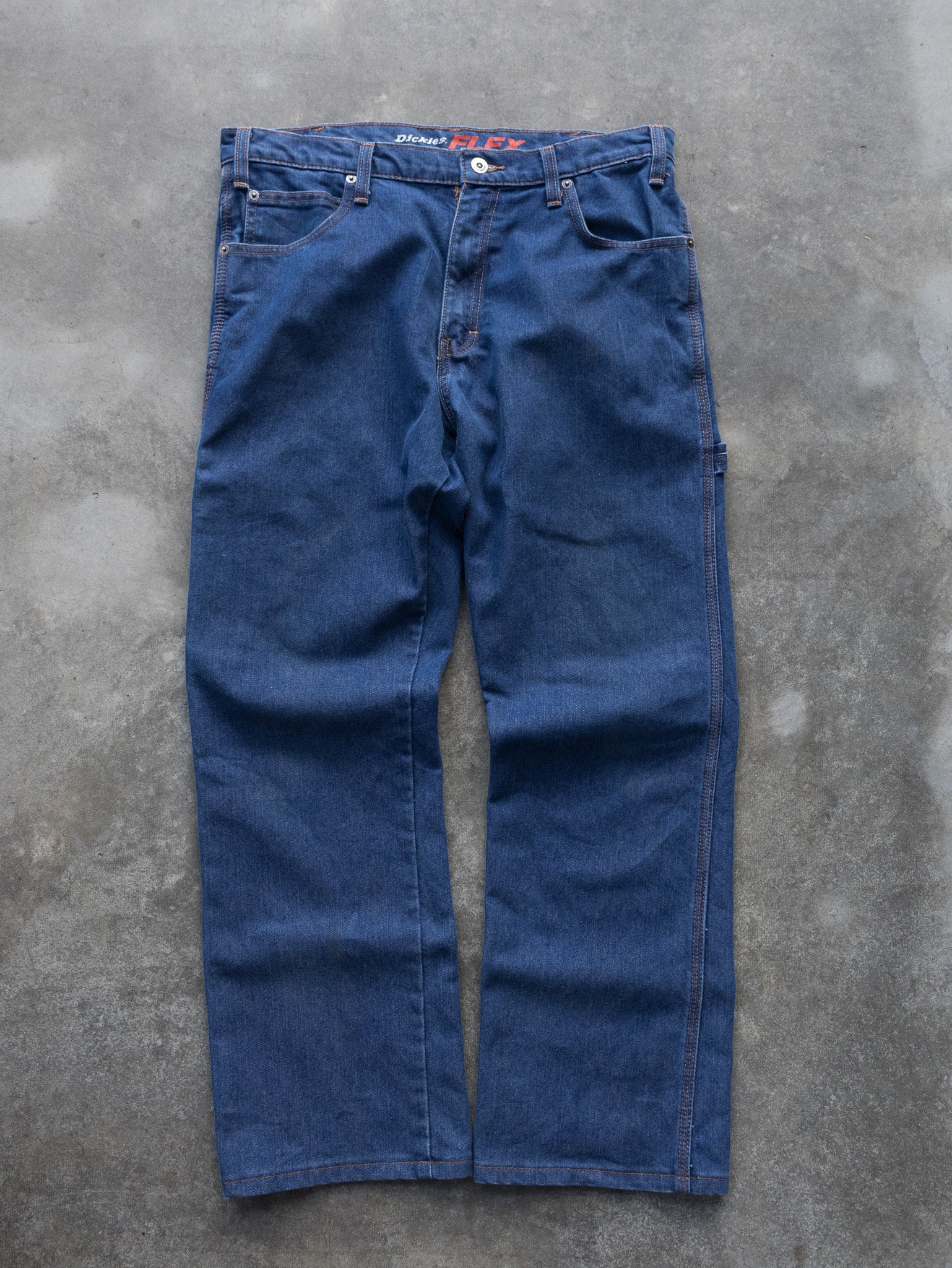 Vintage Dickies Blue Flex Denim Carpenter Jeans (W34)