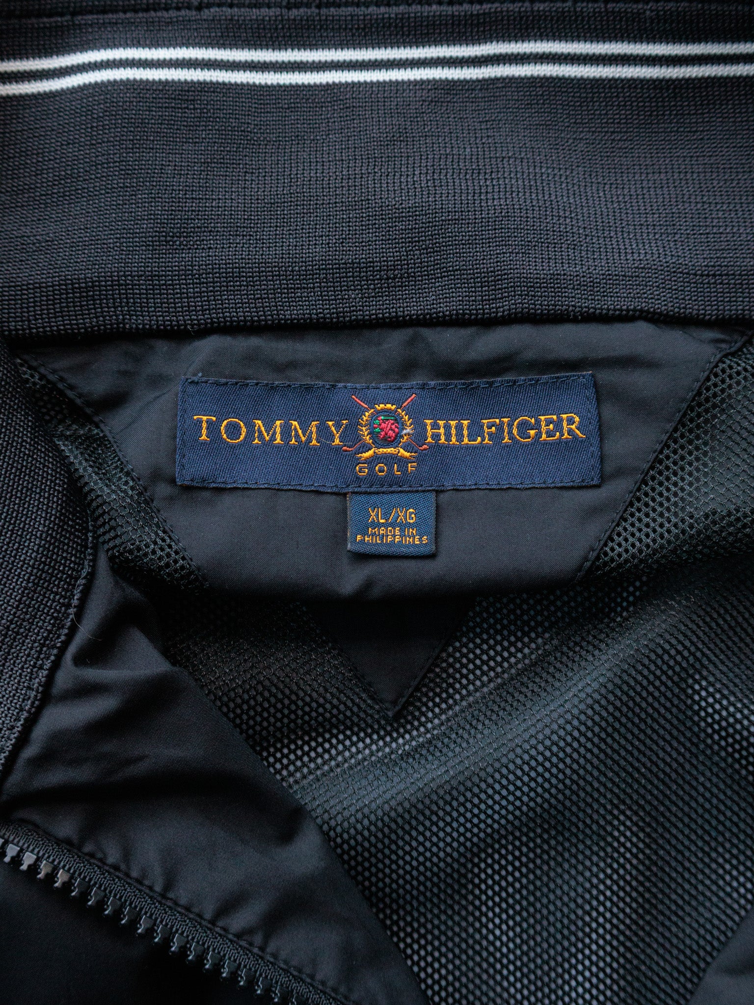 Vintage 00s Black Tommy Hilfiger Golf Jacket (XL)