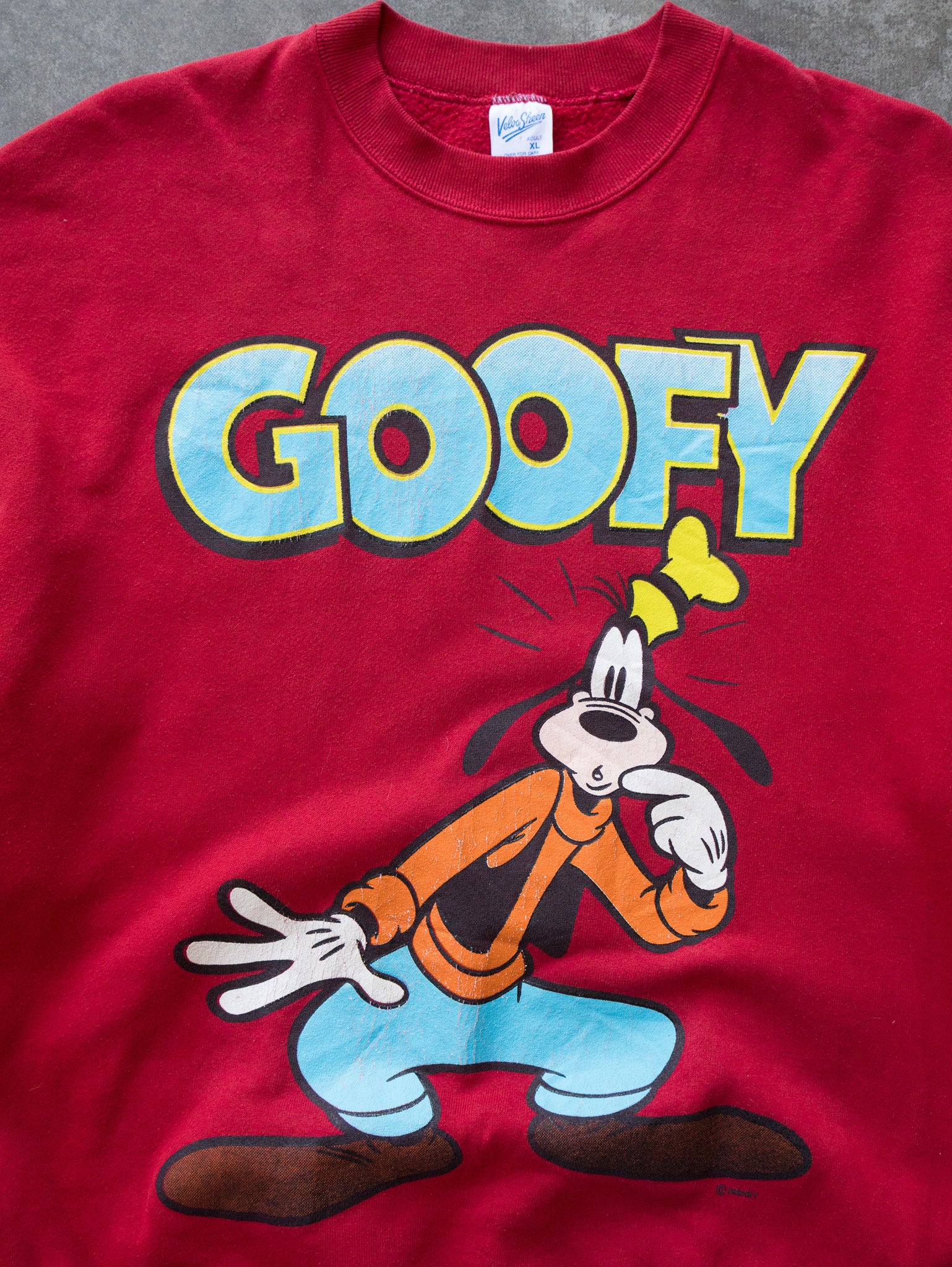 Vintage 90s Red Goofy Sweatshirt (XL)