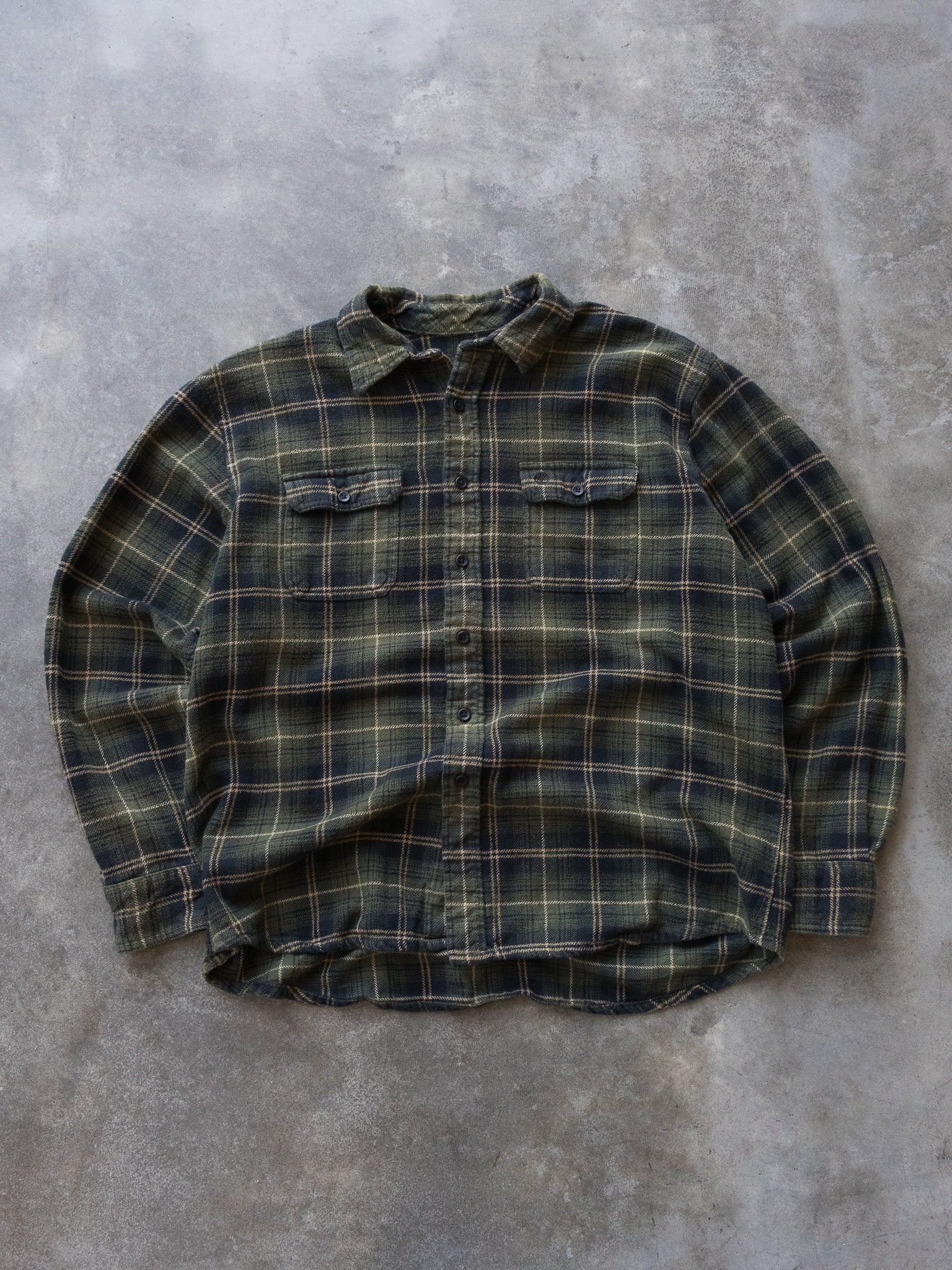 Vintage Timberland Green Check Flannel Shirt (XL)