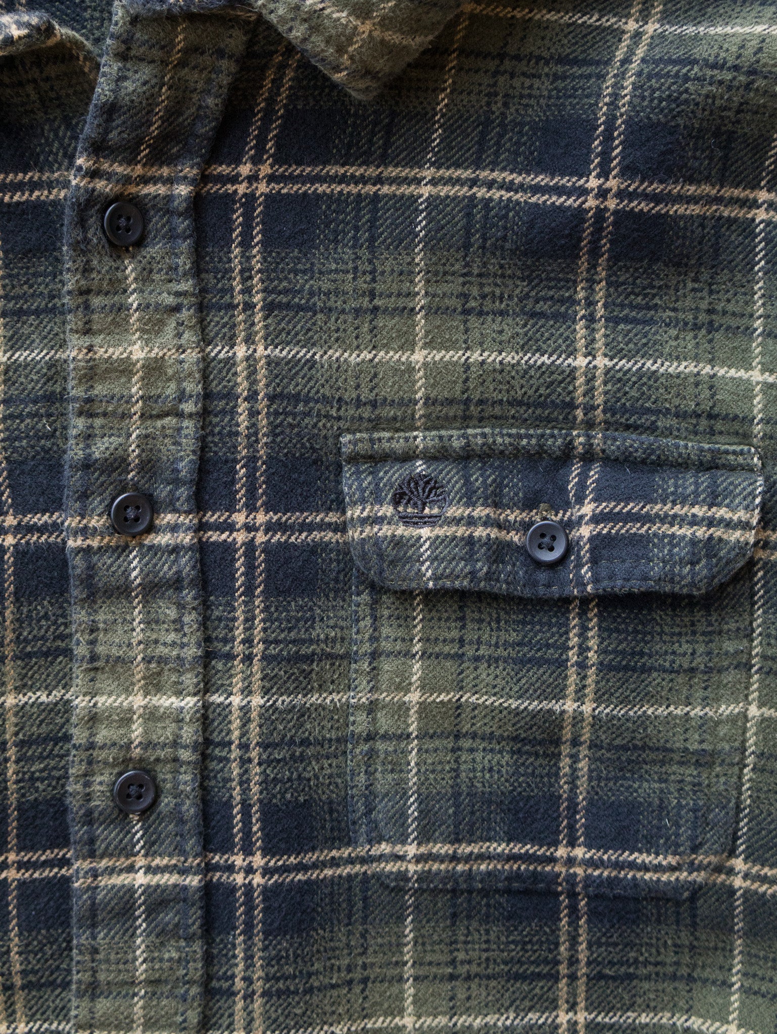 Vintage Timberland Green Check Flannel Shirt (XL)