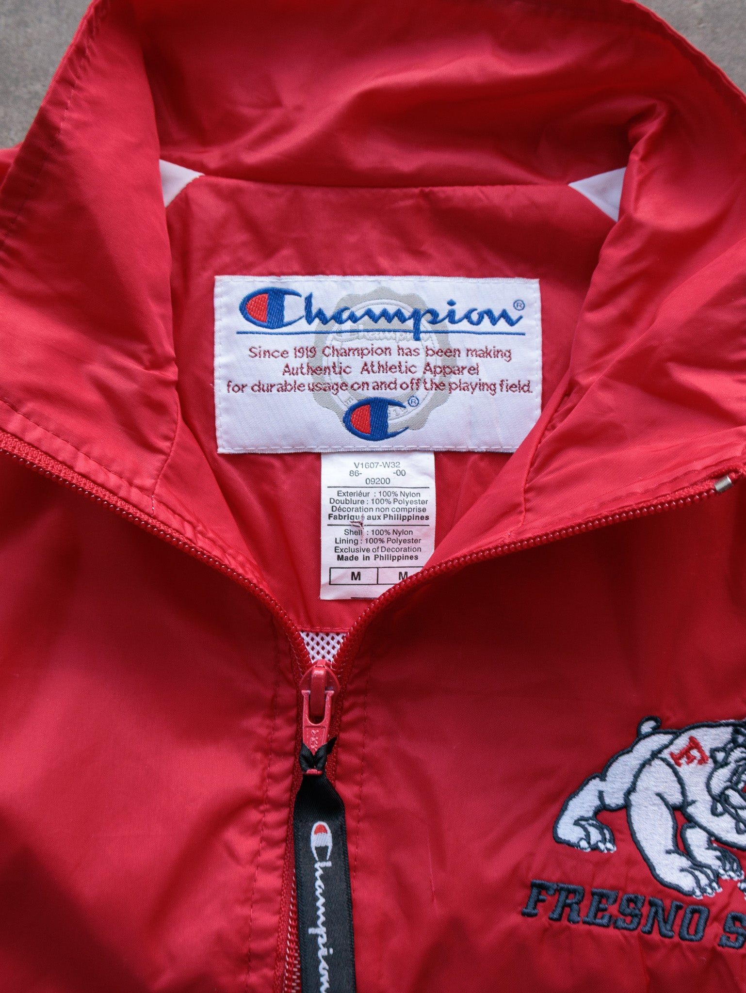 Vintage 90s Red Champion Fresno State Jacket (M)