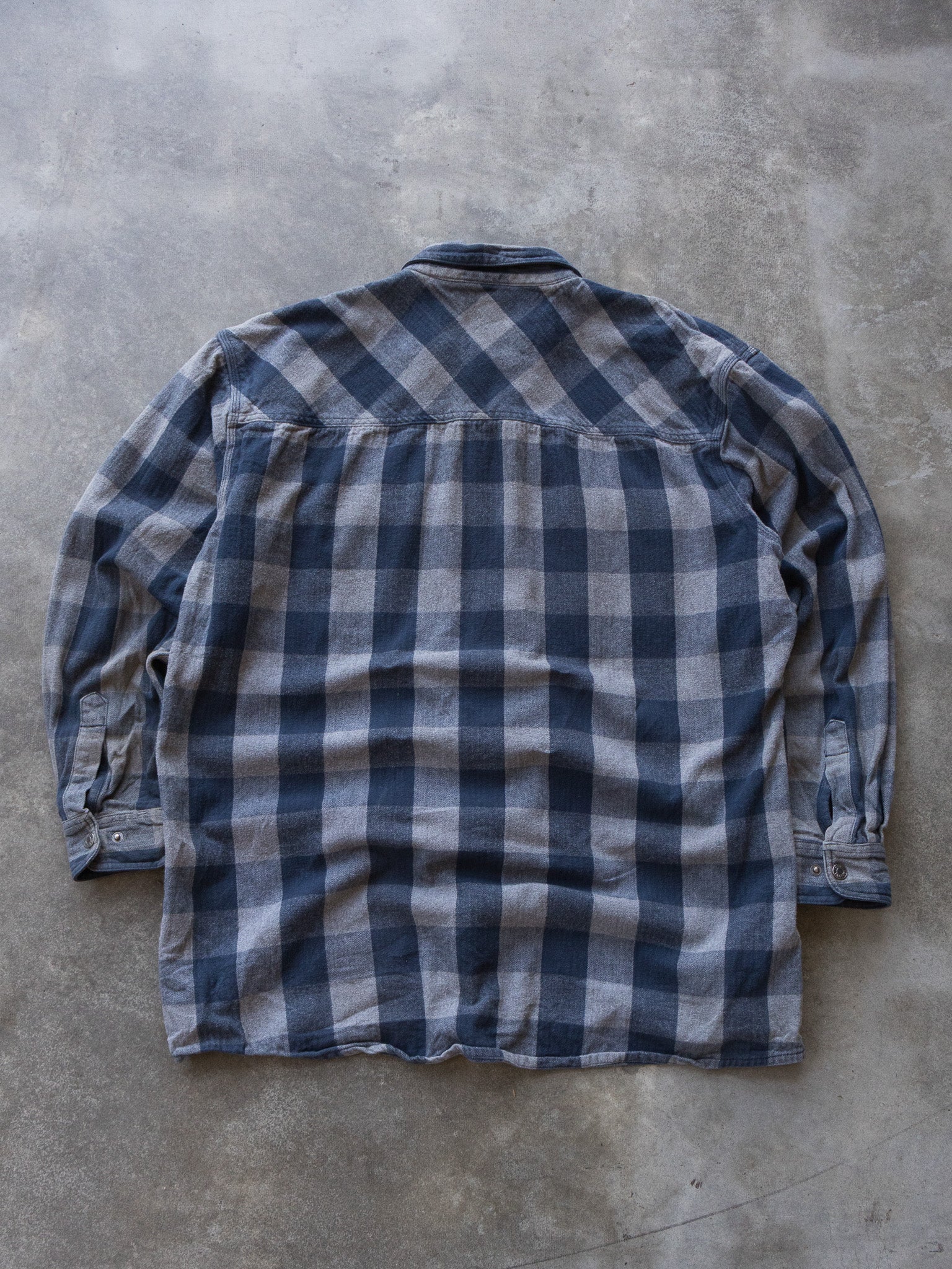 Vintage Five Brother Navy Check Flannel Shirt (XL)
