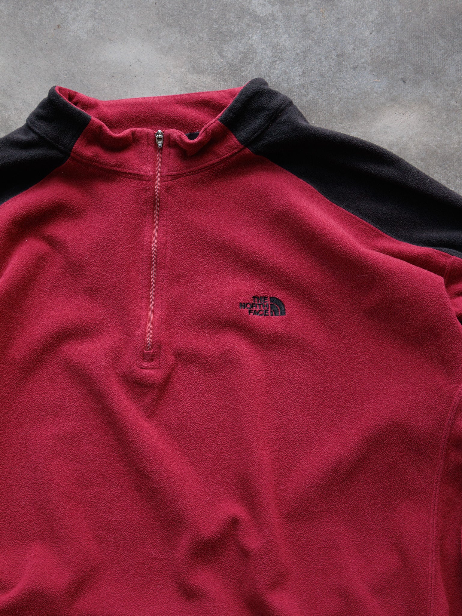 Vintage Red The North Face Fleece Quarter Zip (XL)