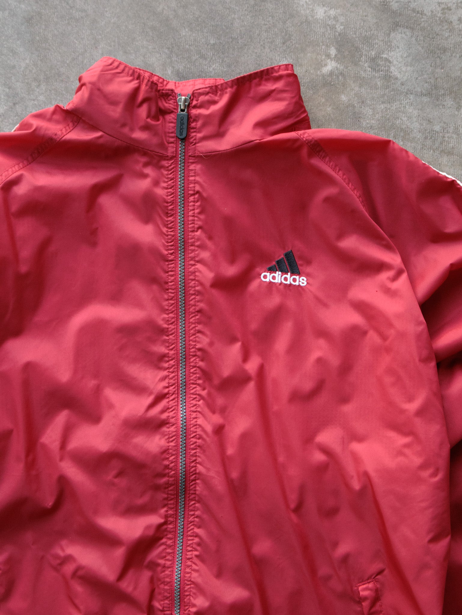Vintage 90s Red Adidas Track Jacket (XL)