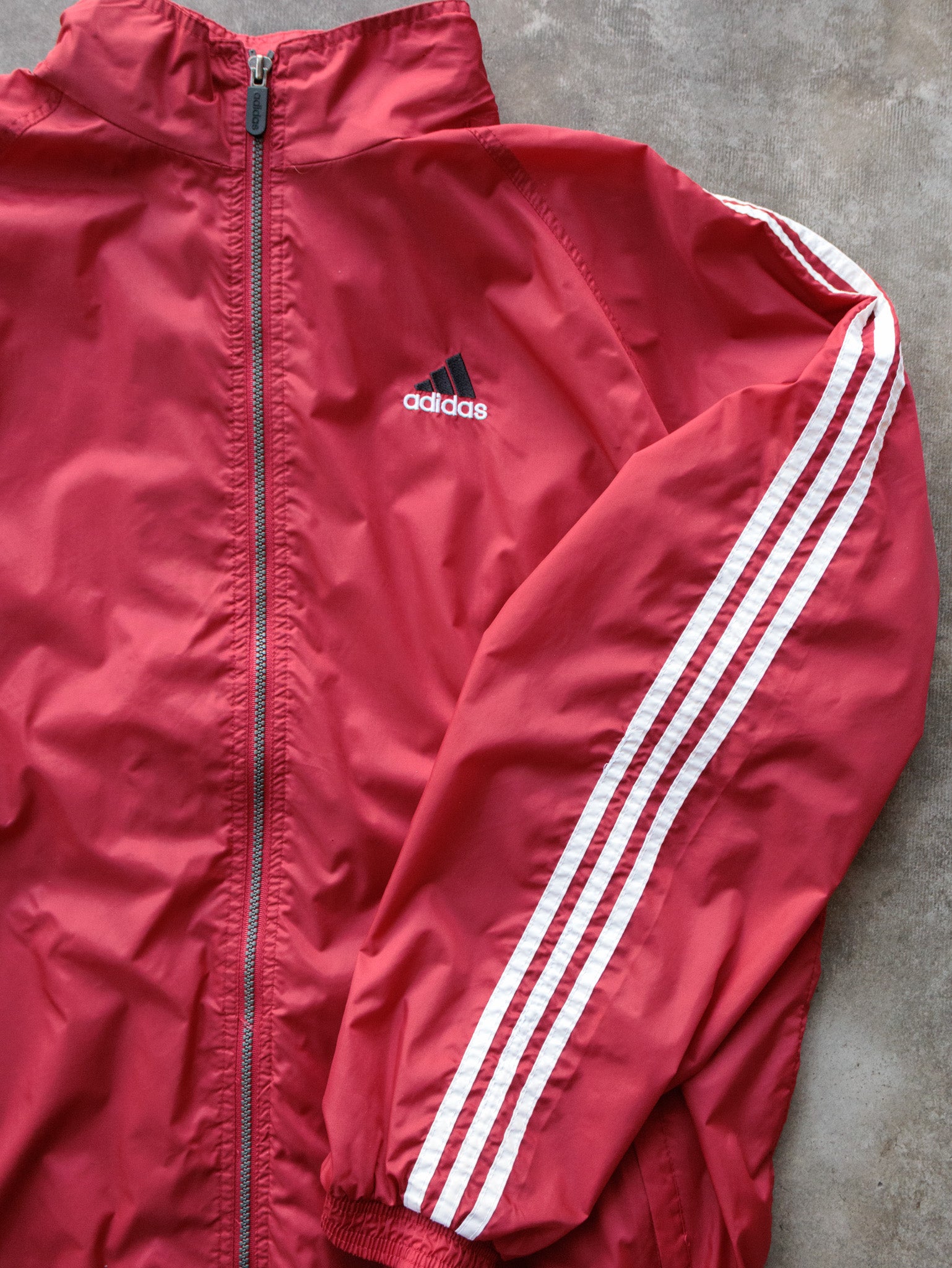 Vintage 90s Red Adidas Track Jacket (XL)