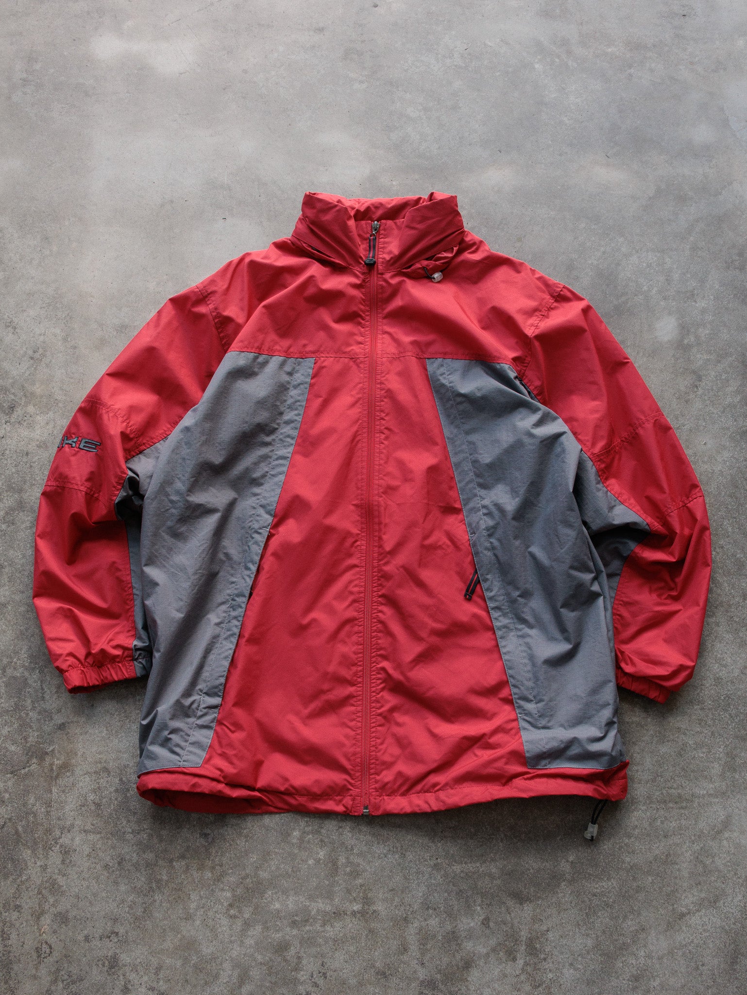 Vintage 00s Red Nike Colourblock Windbreaker (XL)