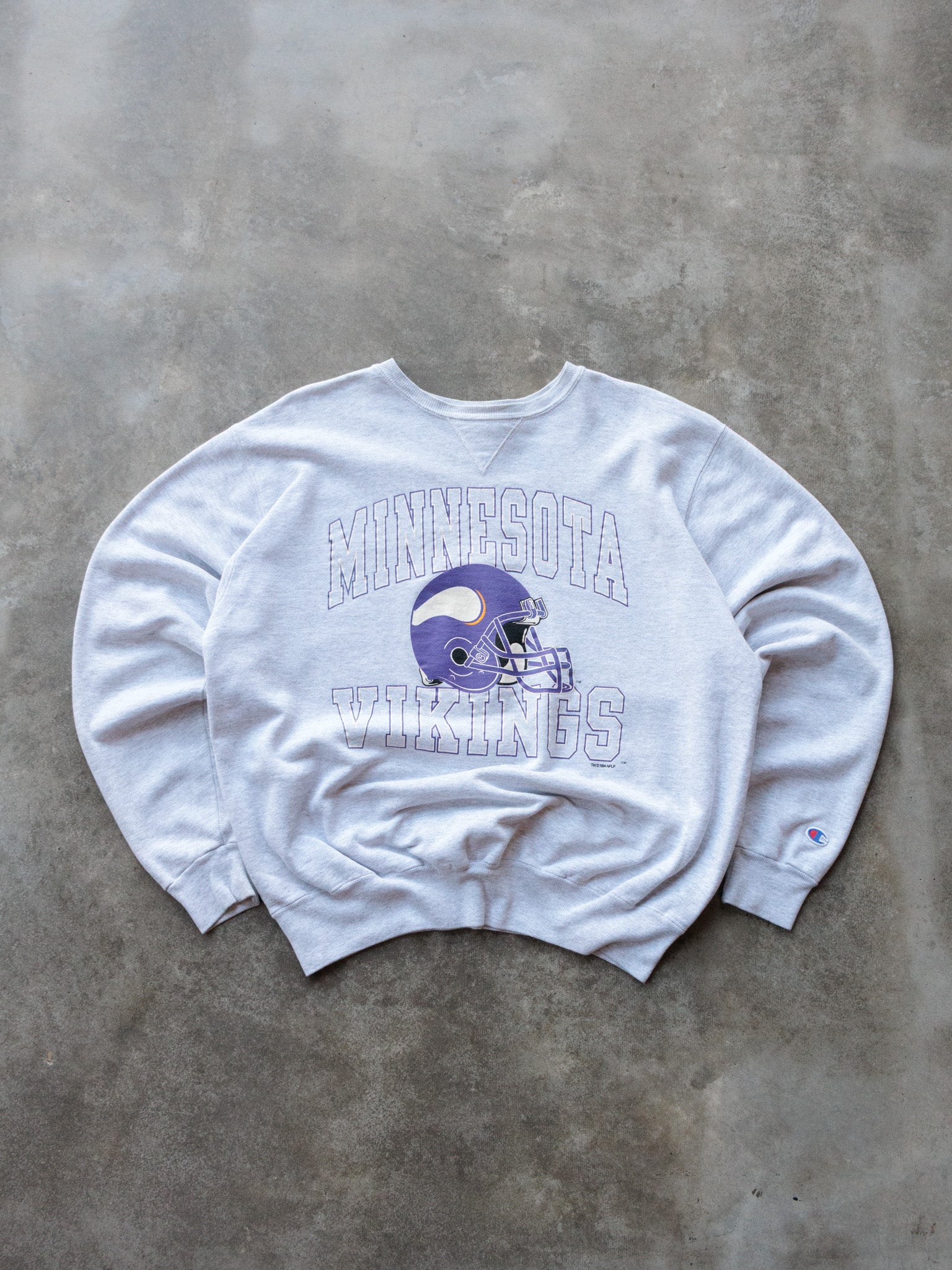 Vintage 1994 Grey Champion Minnesota Vikings Sweatshirt (XL)