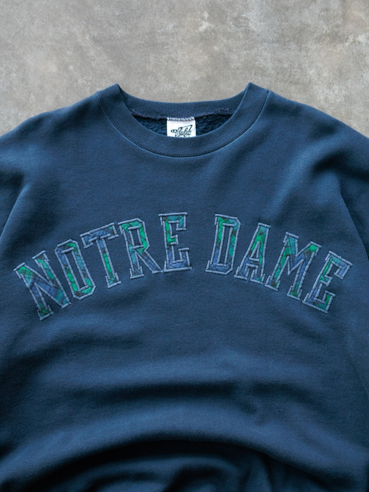 Vintage 90s Navy Notre Dame Sweatshirt (XL)
