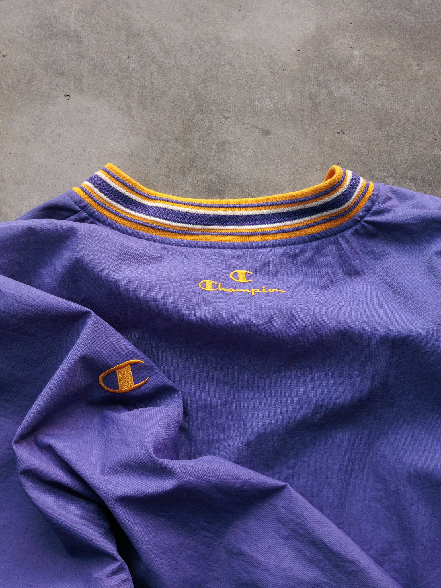 Vintage 90s Purple Champion Washington Pullover Jacket (L)