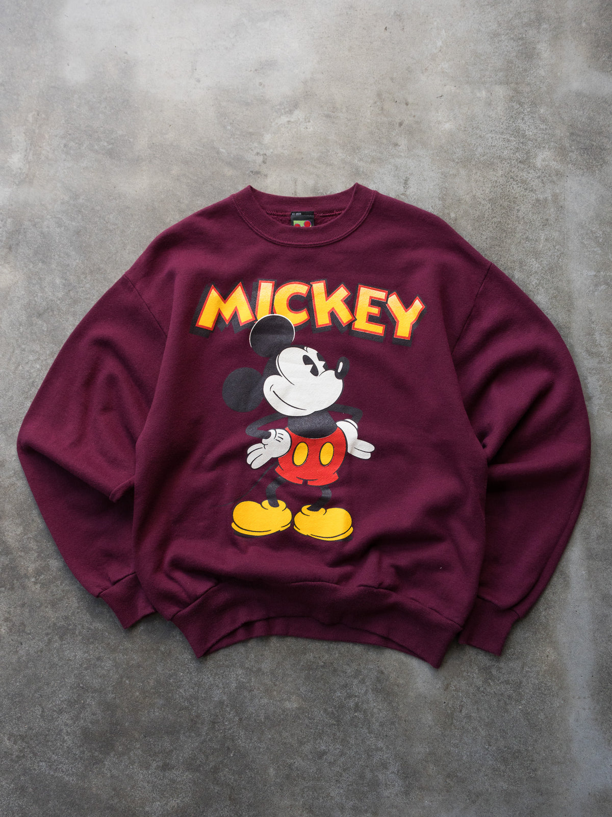 Vintage 90s Maroon Disney Mickey Mouse Sweatshirt (M)