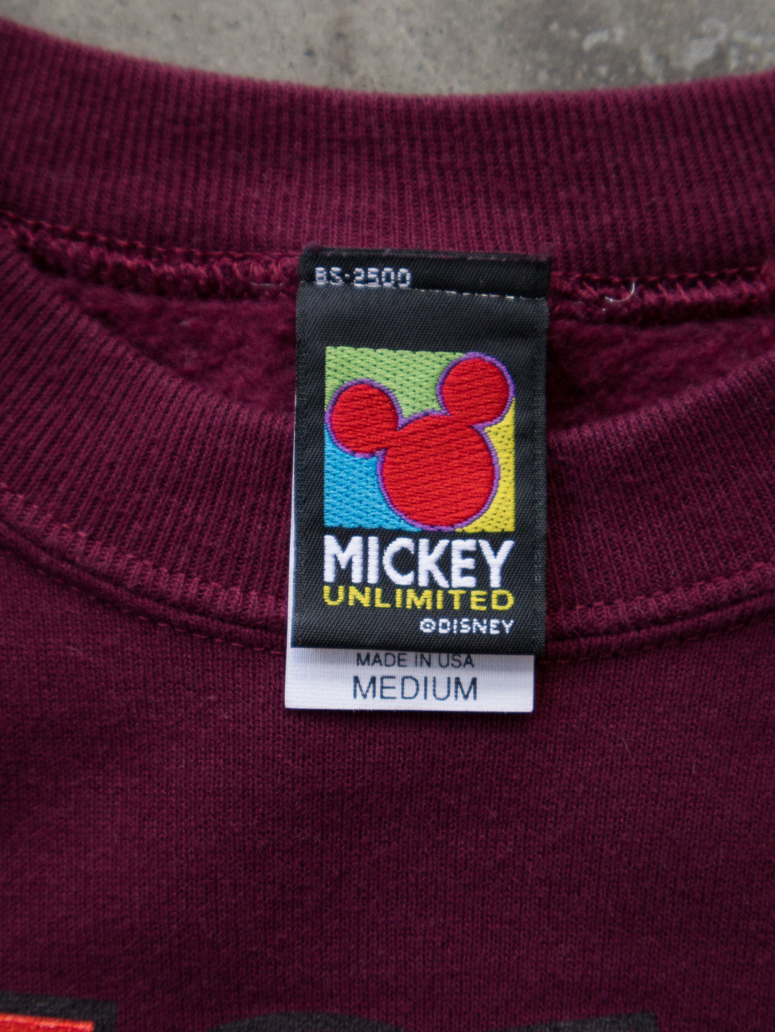 Vintage 90s Maroon Disney Mickey Mouse Sweatshirt (M)