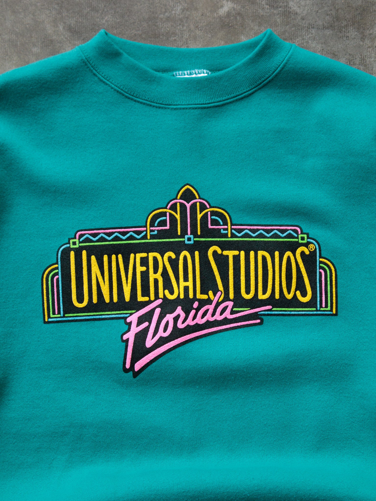 Vintage 90s Green Universal Studios Florida Sweatshirt (L)