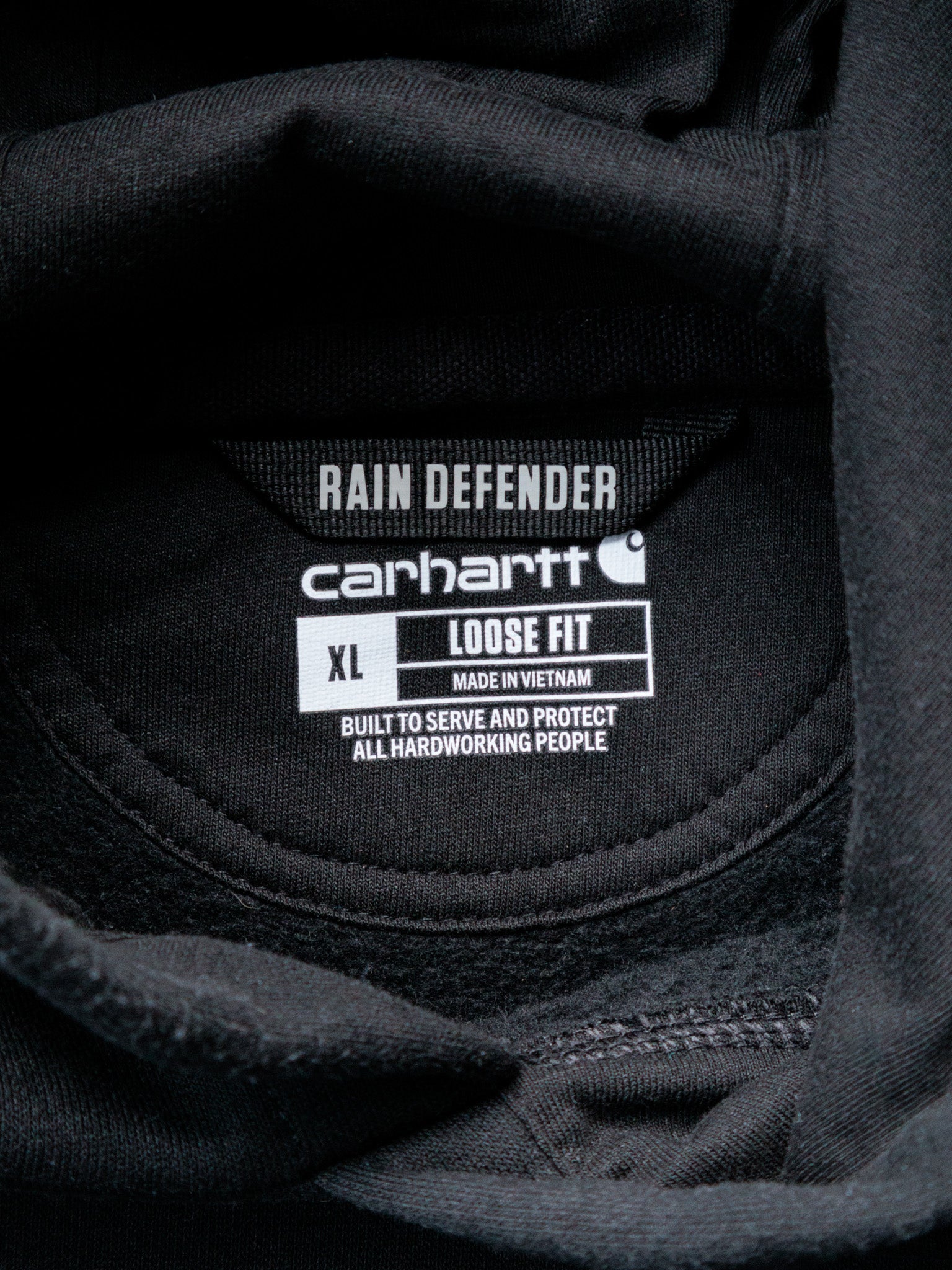 Vintage Black Carhartt Hoodie (XL)
