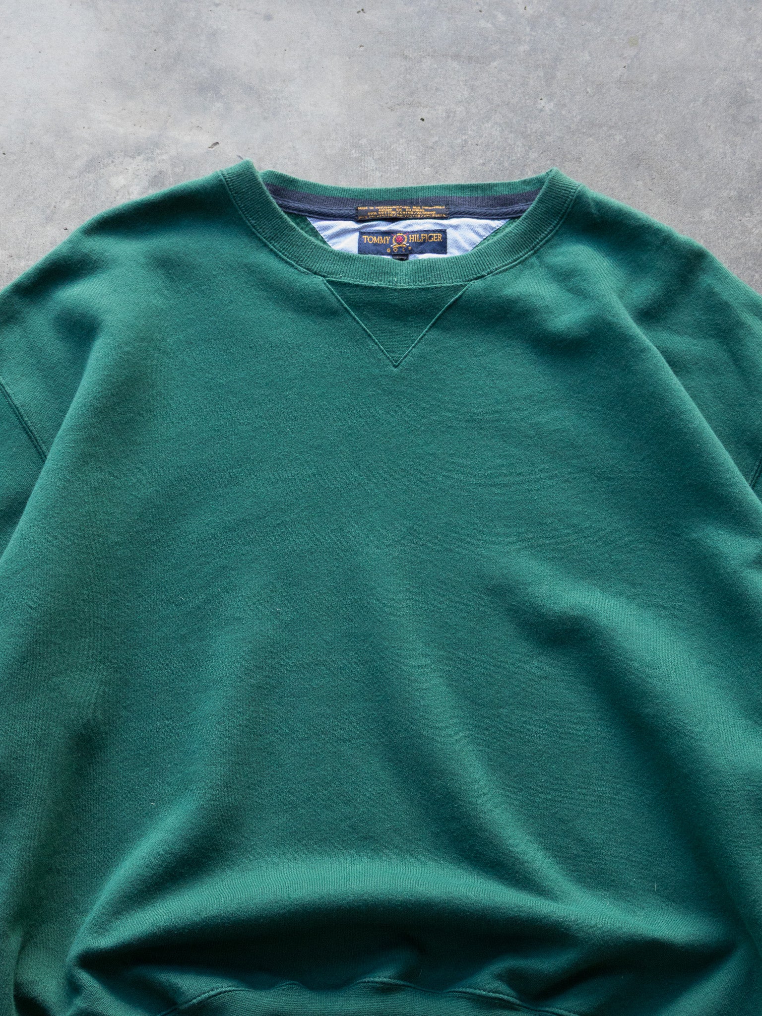 Vintage Green Tommy Hilfiger Golf Sweatshirt (XL)