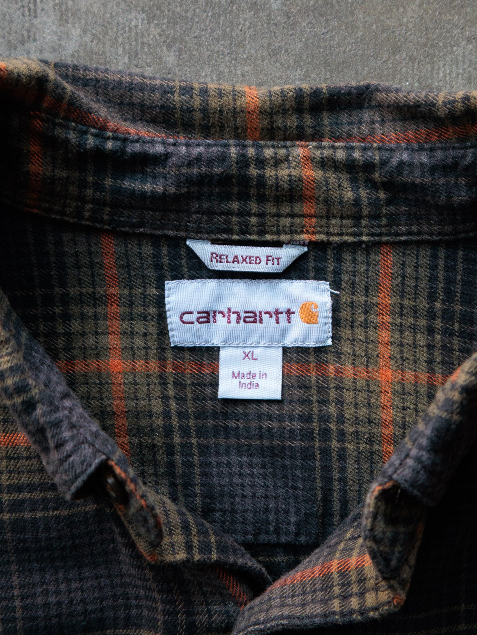 Vintage Plaid Carhartt Flannel Shirt (XL)