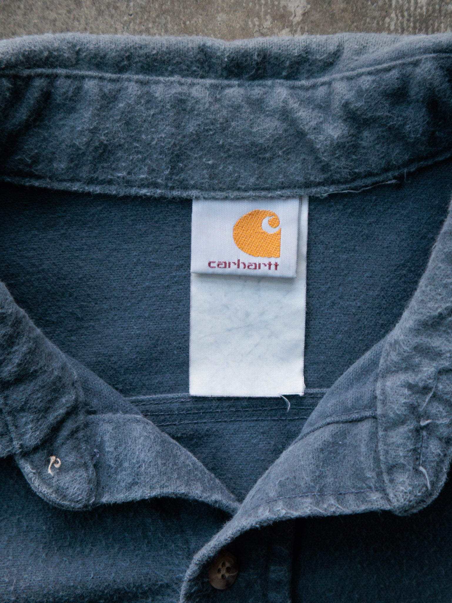 Vintage 00s Blue Carhartt Brushed Cotton Shirt (2XL)