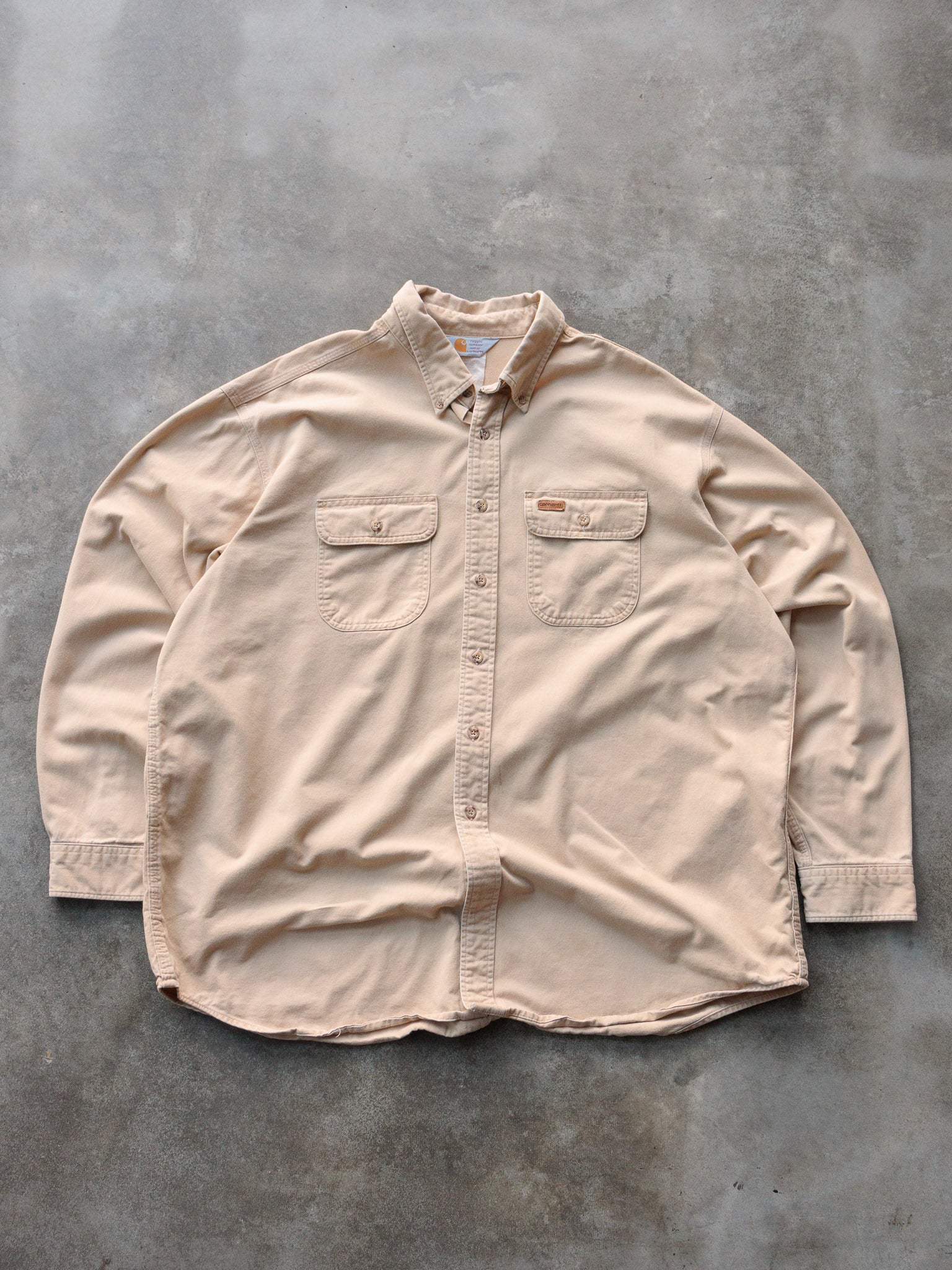 Vintage 90s Tan Carhartt Shirt (2XL)