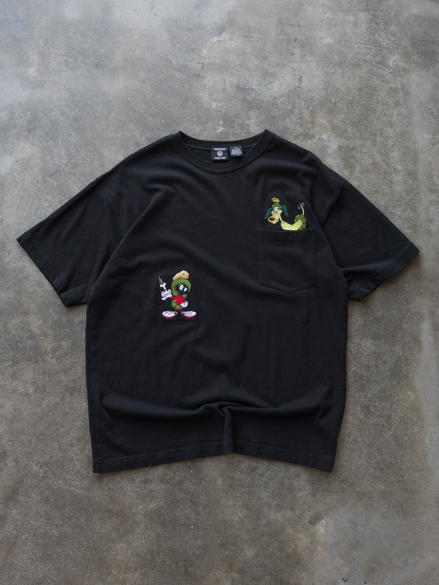 Vintage 00s Warner Bros Marvin the Martian Pocket Tee (M)