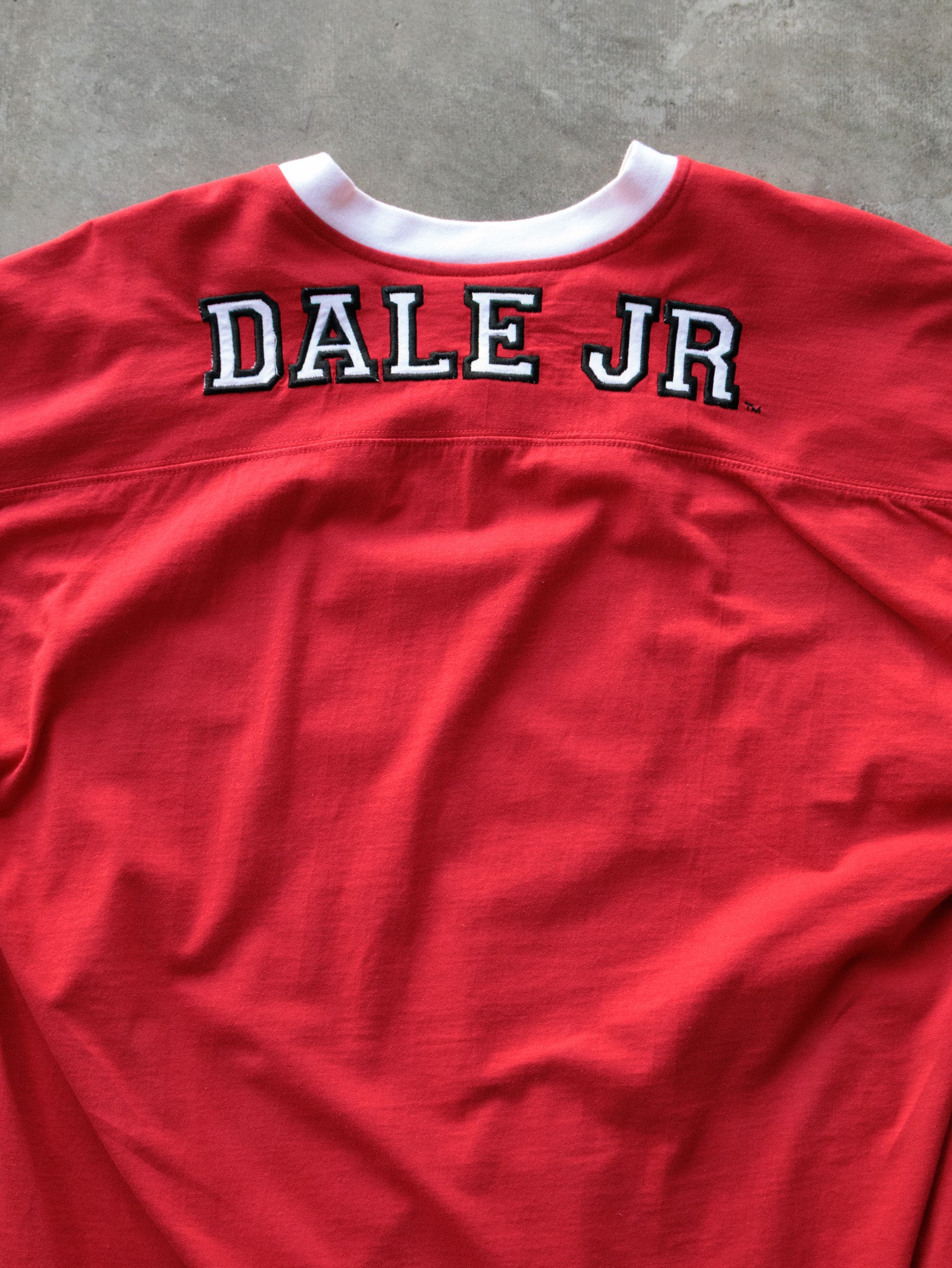 Vintage 00s Red NASCAR Budweiser Dale Jr Long Sleeve (XL)