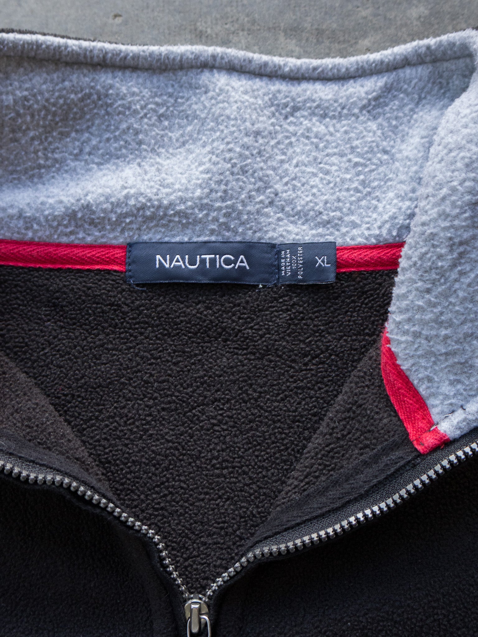 Vintage Black Nautica Quarter Zip Fleece (XL)