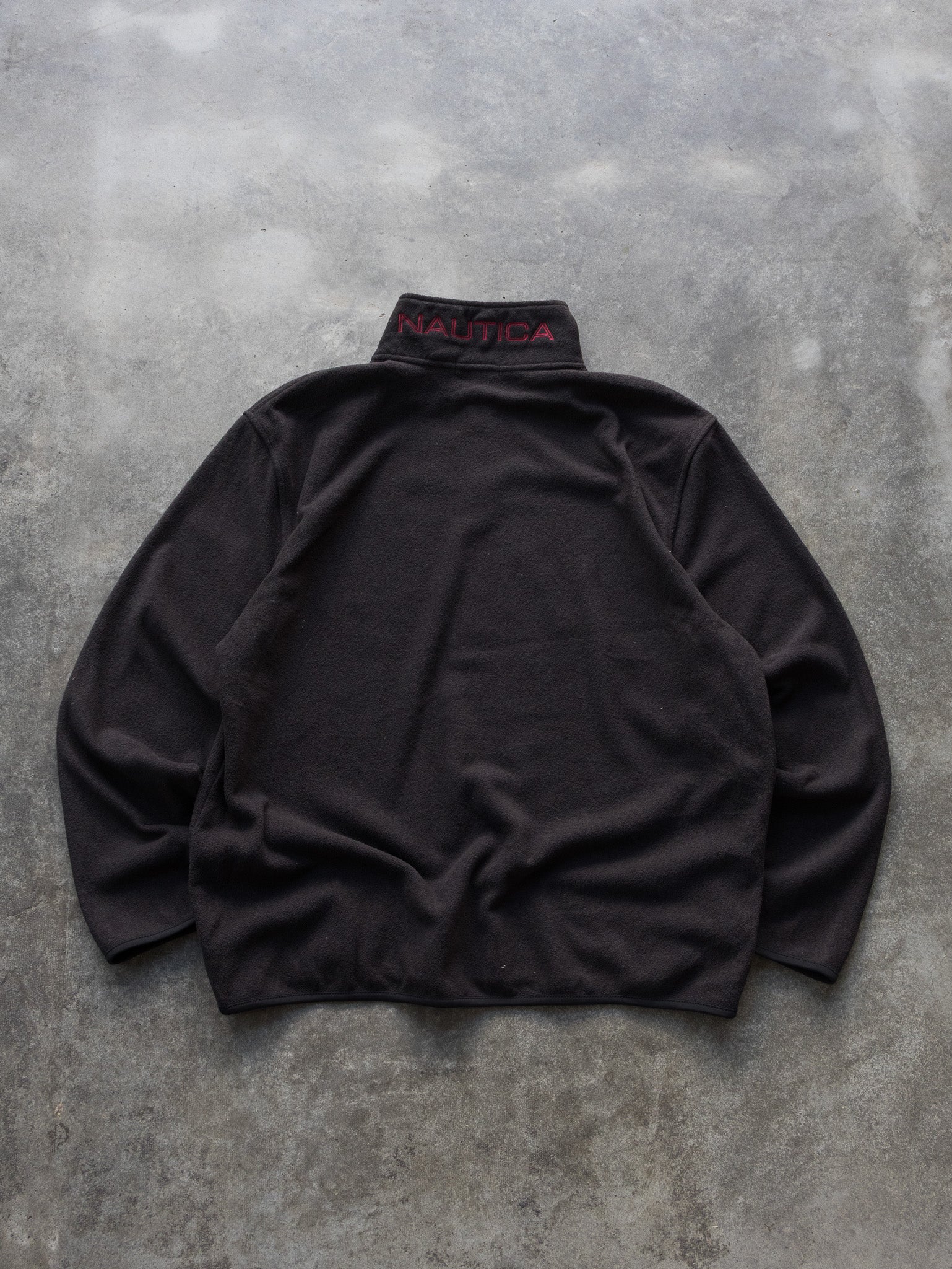 Vintage Black Nautica Quarter Zip Fleece (XL)