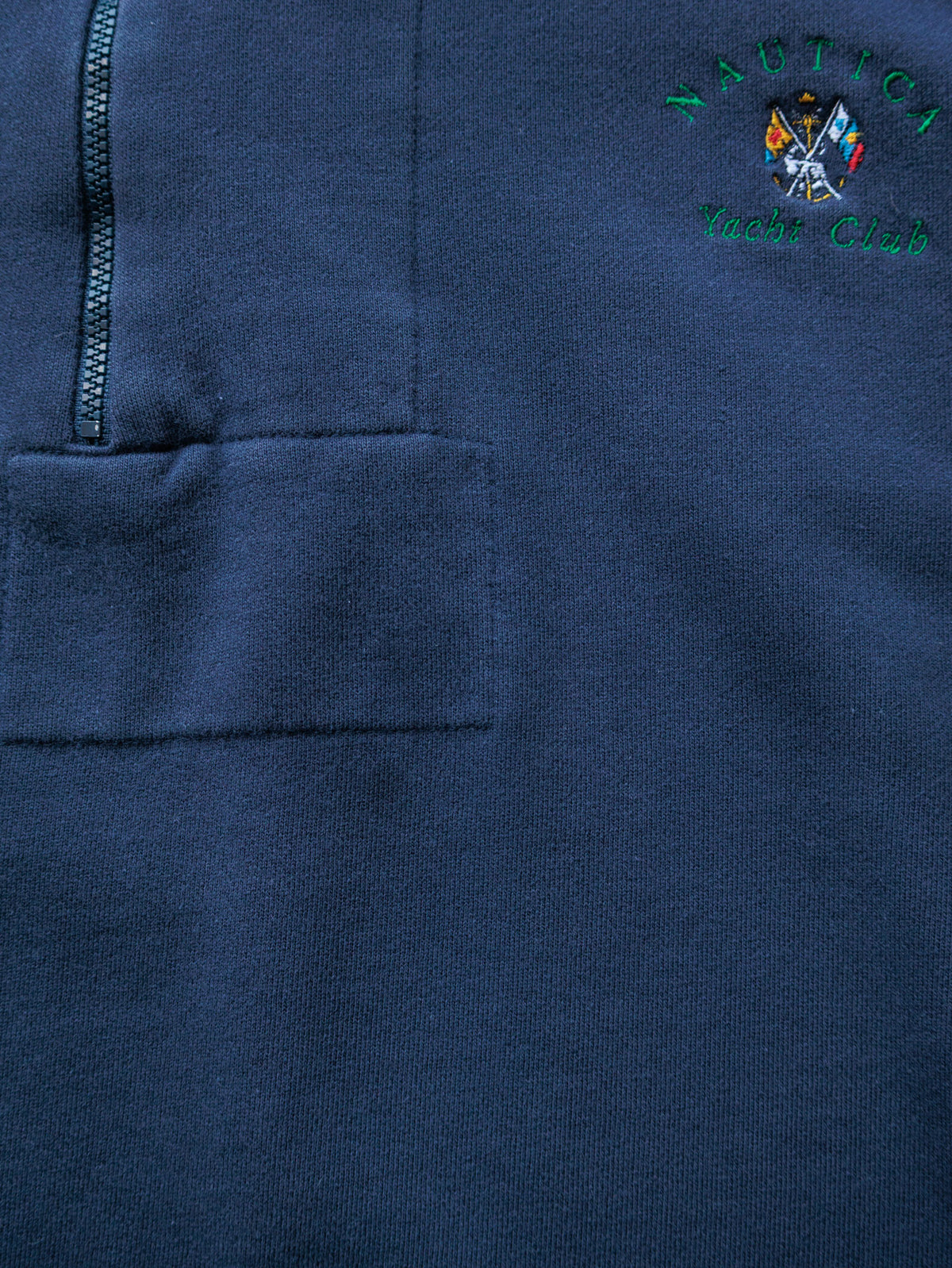 Vintage 90s Navy Nautica Yacht Club Quarter Zip (L)