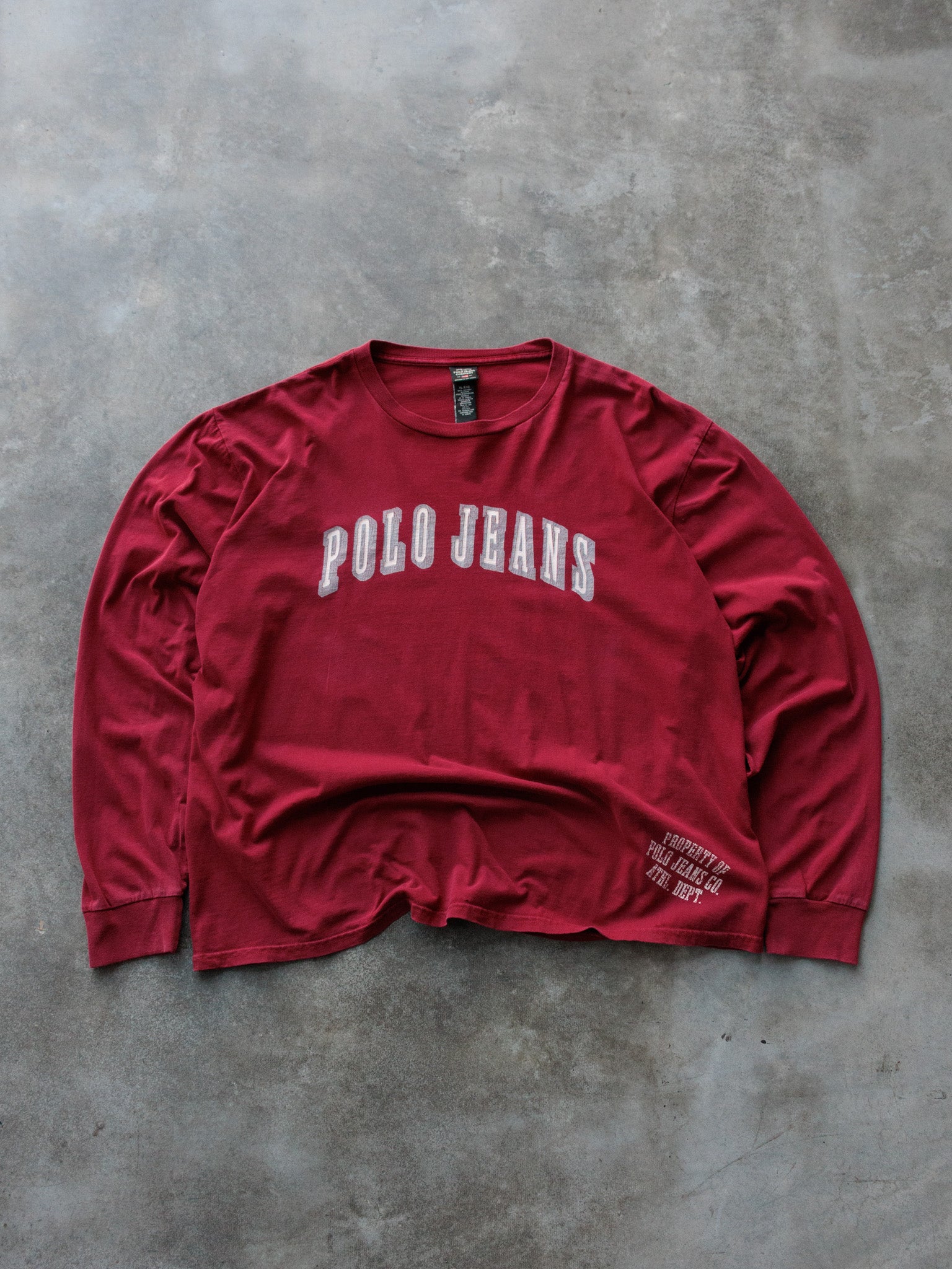 Vintage 00s Red Polo Jeans Company Long Sleeve (XL)