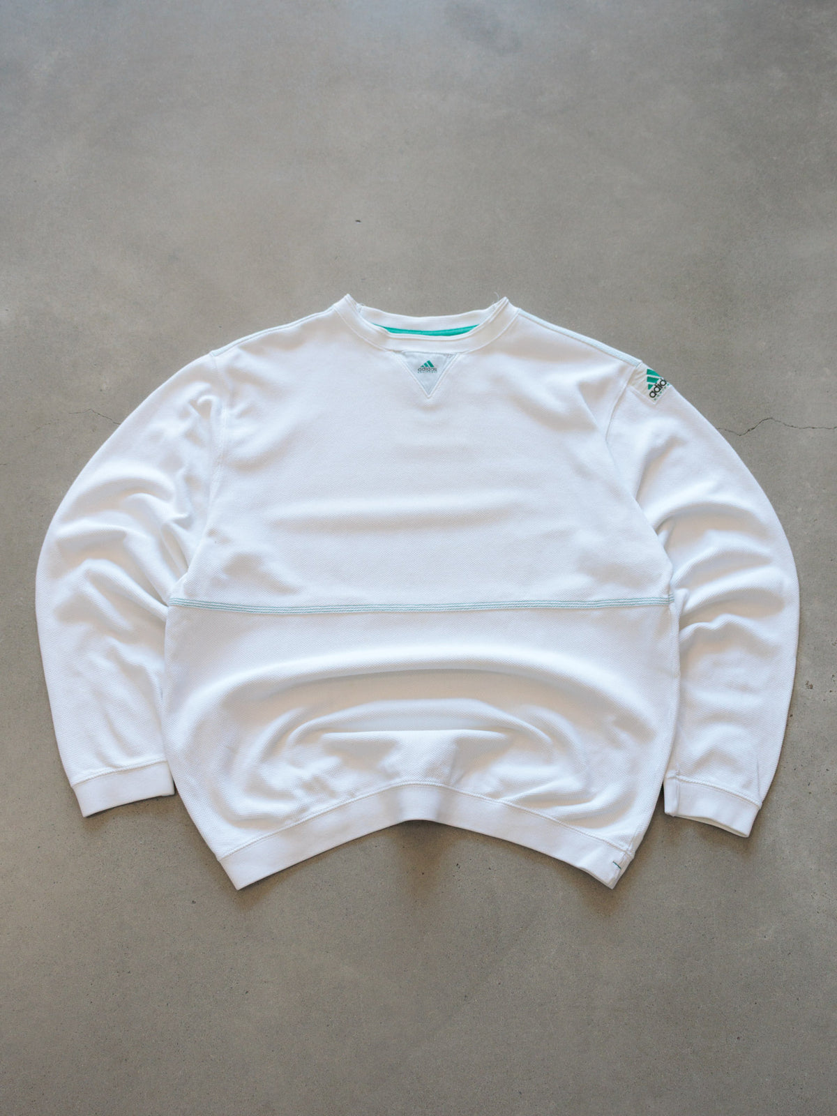 Vintage 90s White Adidas Equipment Sweatshirt (M)