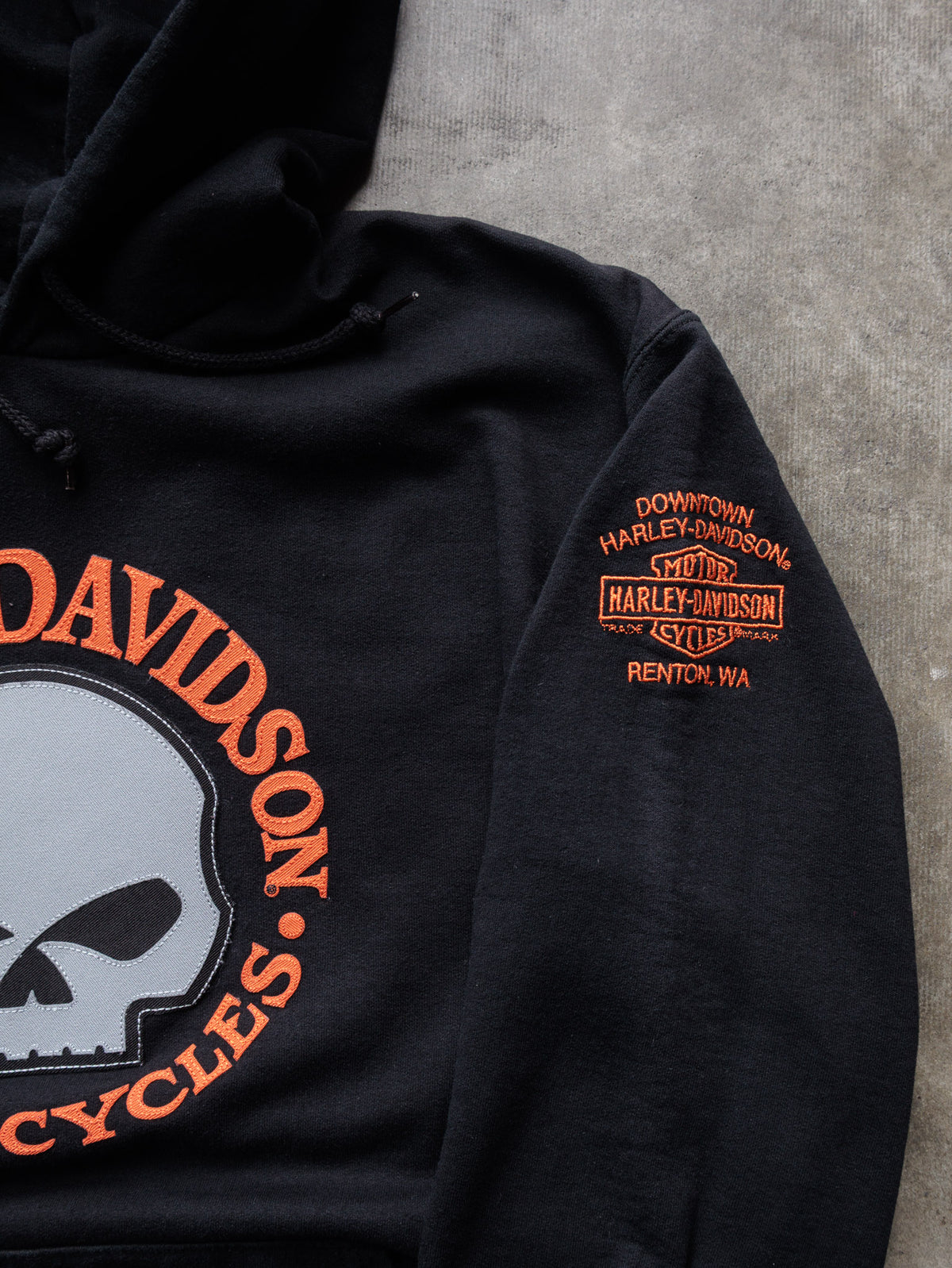 Vintage 00s Black Harley-Davidson Renton Washington Hoodie (M)