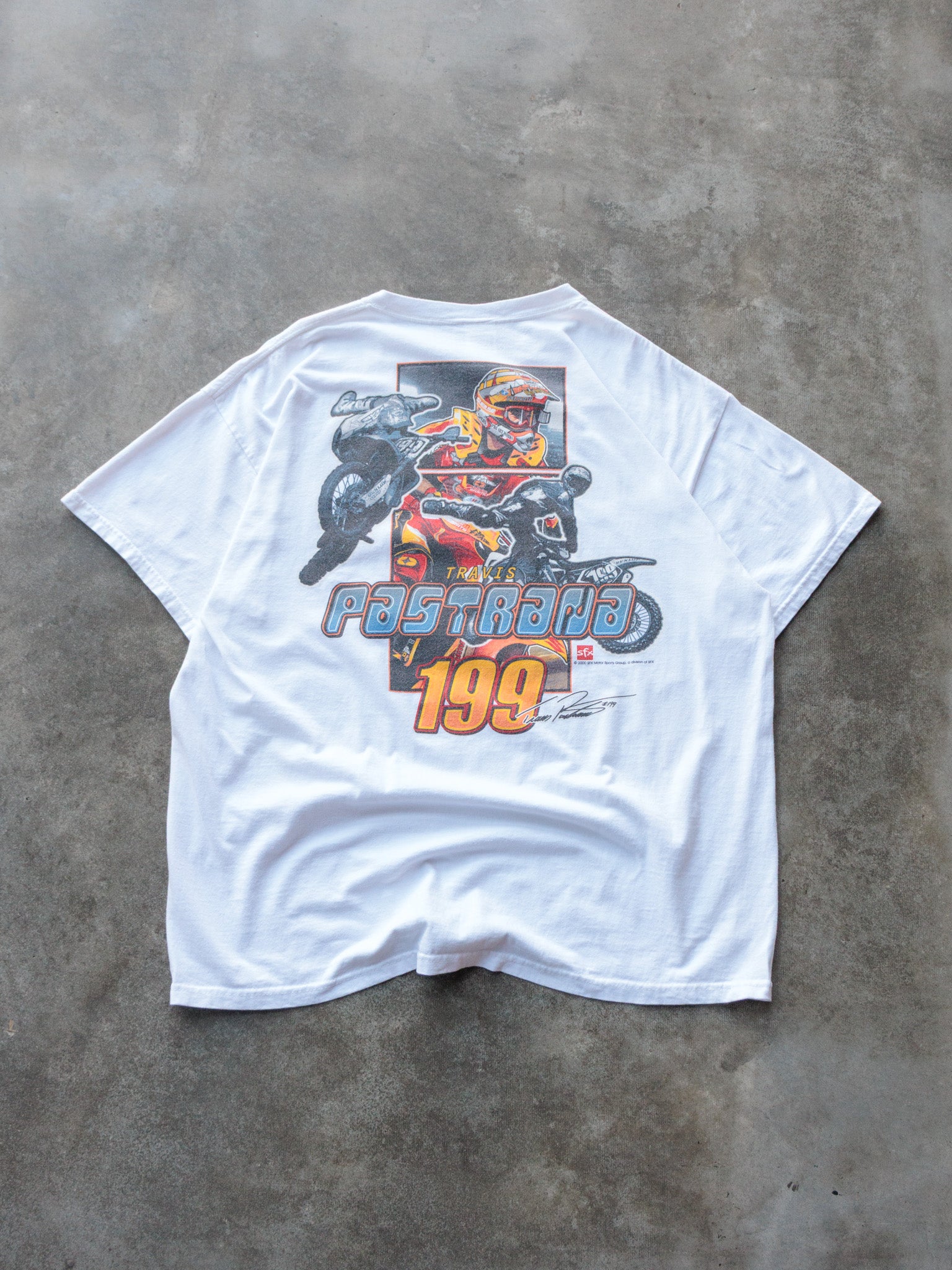 Vintage 2000 White Travis Pastrana 199 Tee (XL)