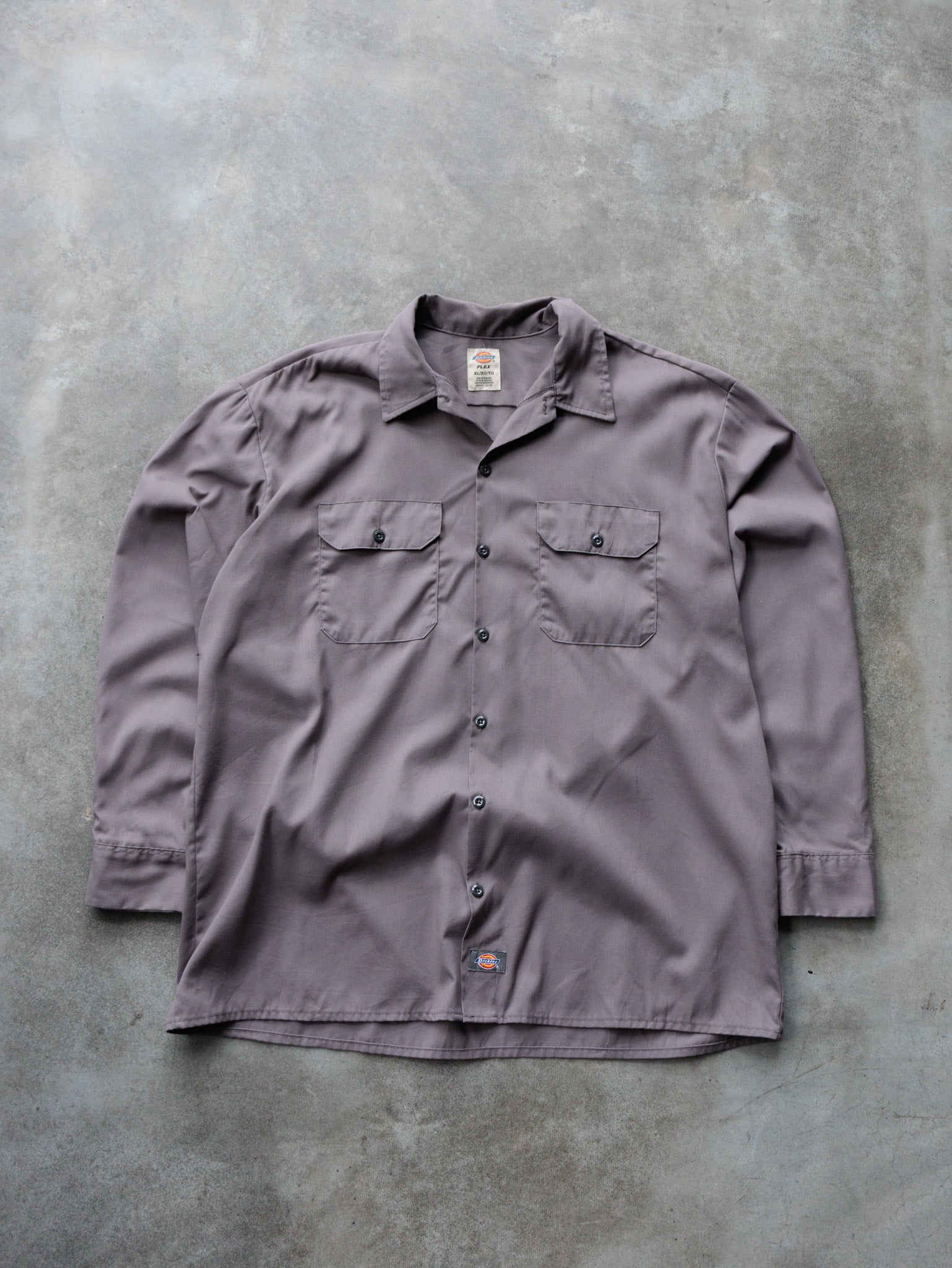 Vintage Taupe Dickies Work Shirt (XL)