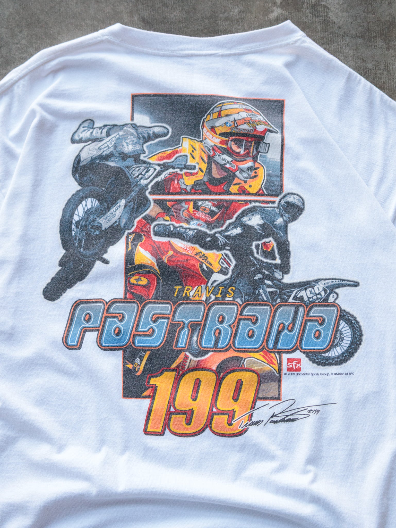 Vintage 2000 White Travis Pastrana 199 Tee (XL)