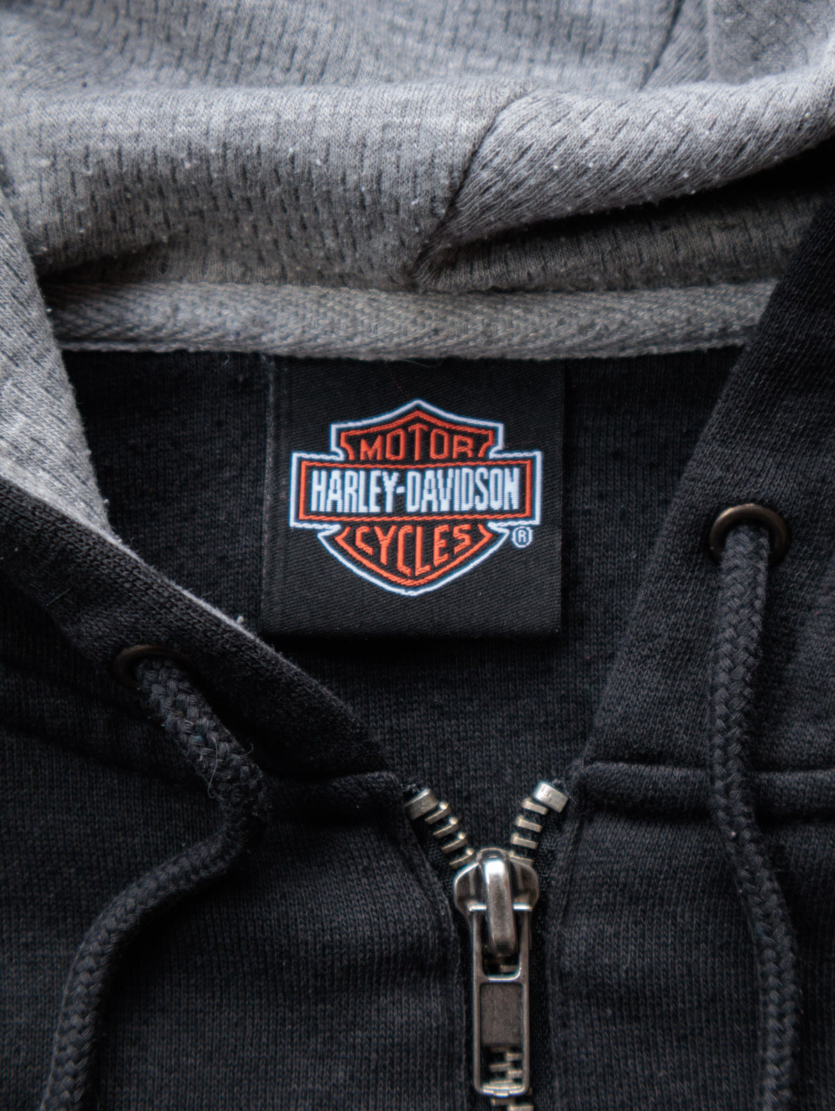 Vintage Black Harley-Davidson Manchester New Hampshire Full Zip Hoodie (2XL)