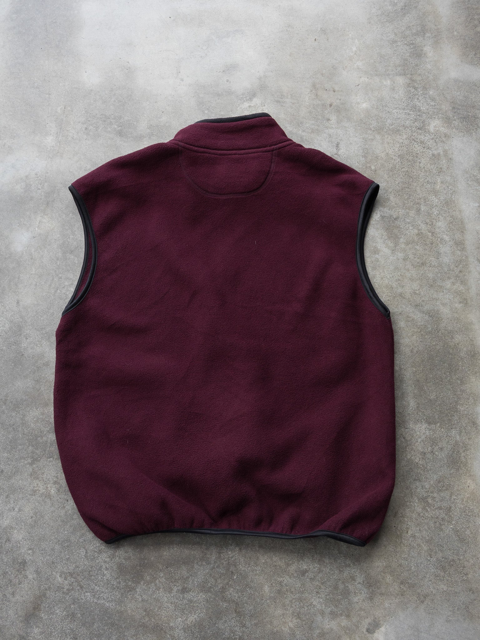 Vintage Burgundy Champion Fleece Vest (2XL)