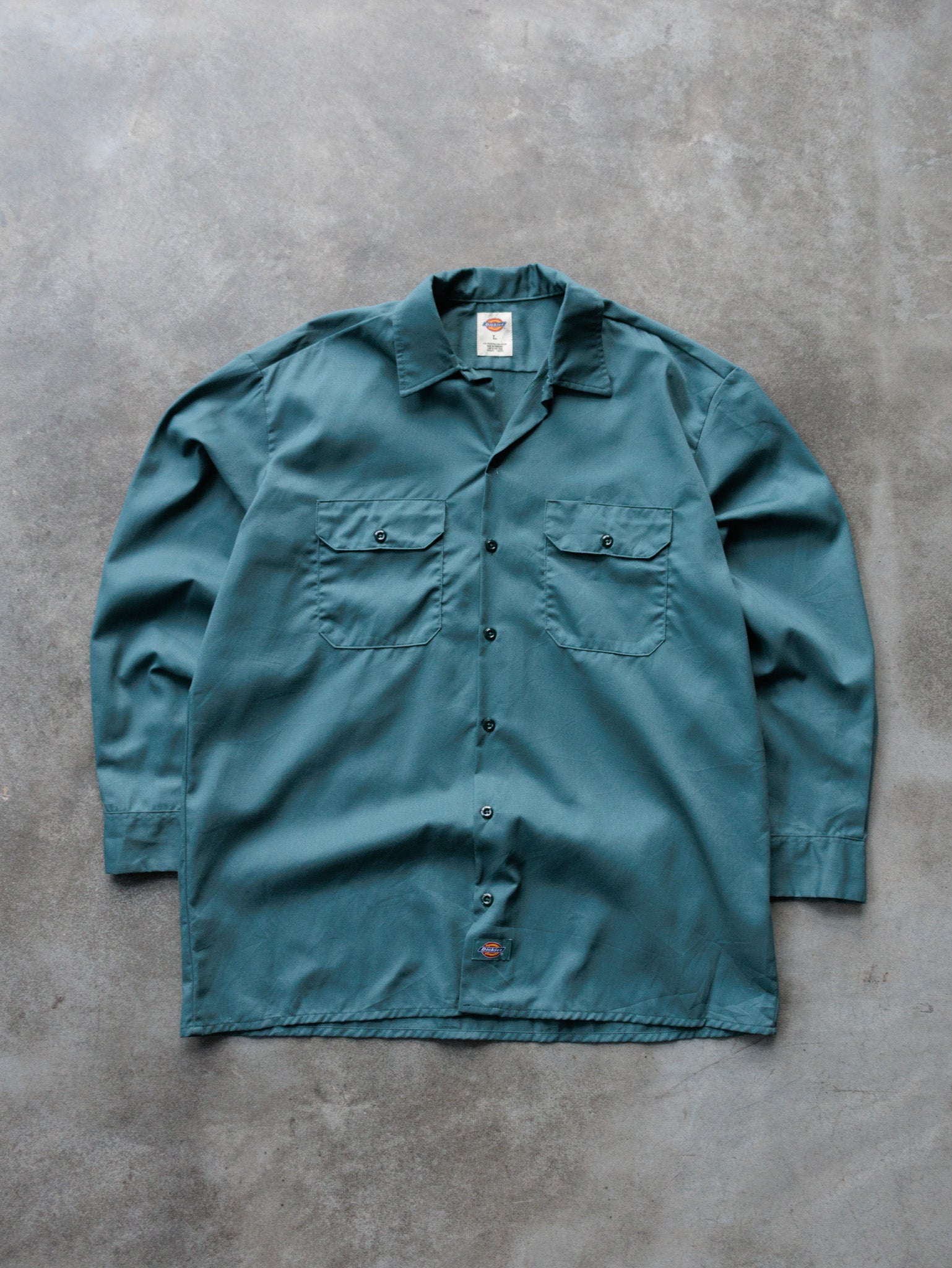 Vintage 00s Teal Dickies Work Shirt (L)