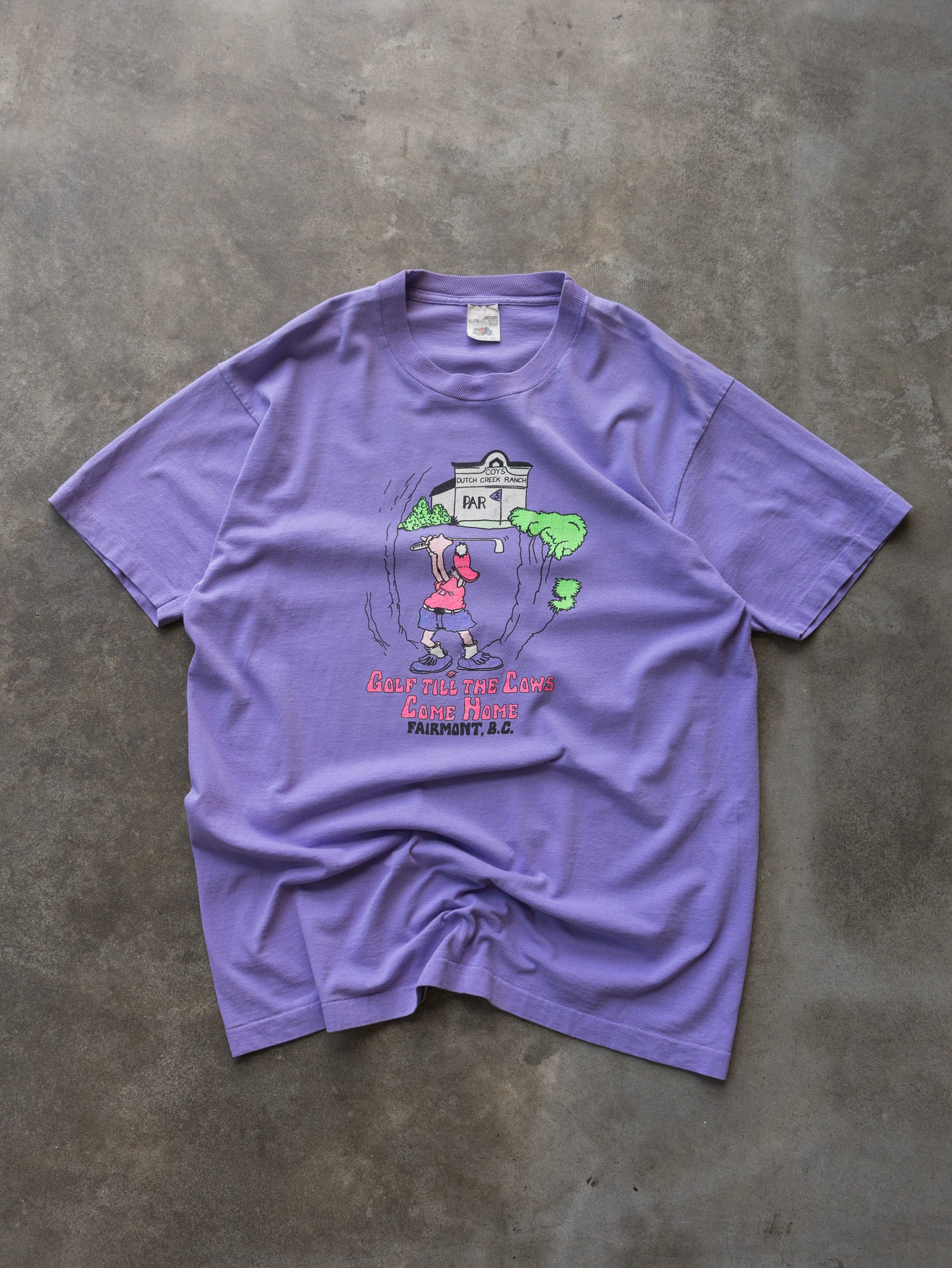 Vintage 90s Golf Till the Cows Come Home Graphic Tee (XL)