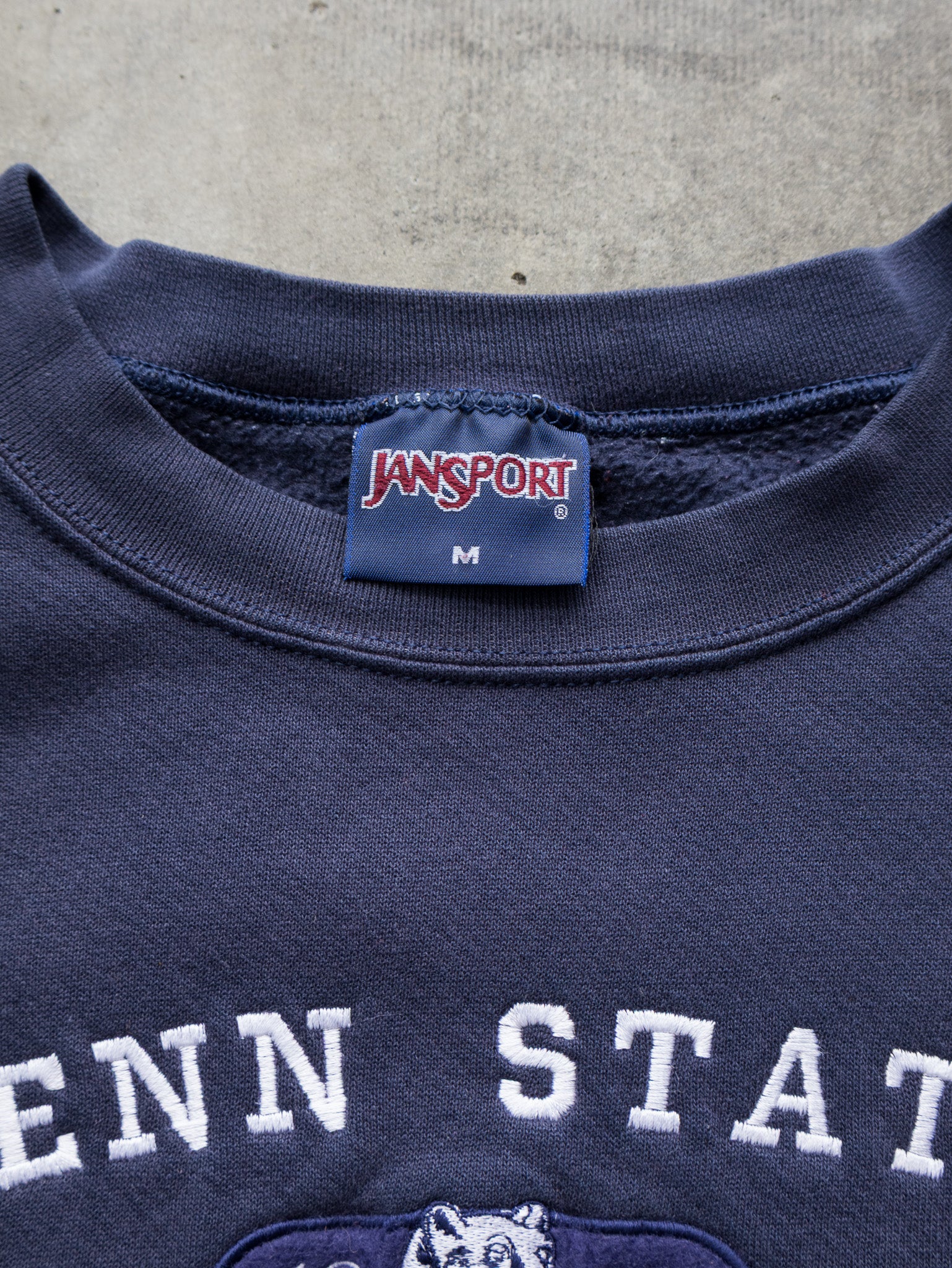Vintage Navy Penn State University Sweatshirt (M)